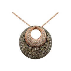 Pendant featuring Chocolate 
Vanilla Diamonds set in 14K Strawberry Gold