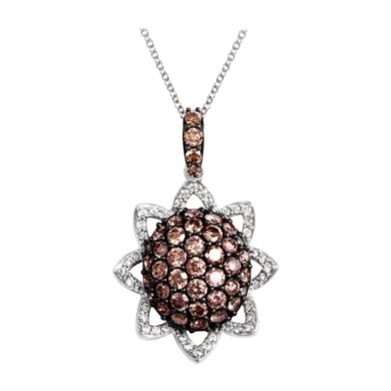 Pendant featuring Chocolate & Vanilla Diamonds set in 14K Vanilla Gold