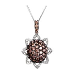 Pendant featuring Chocolate & Vanilla Diamonds set in 14K Vanilla Gold