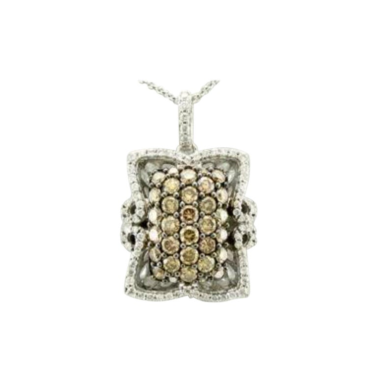 Pendant featuring Chocolate & Vanilla Diamonds set in 14K Vanilla Gold