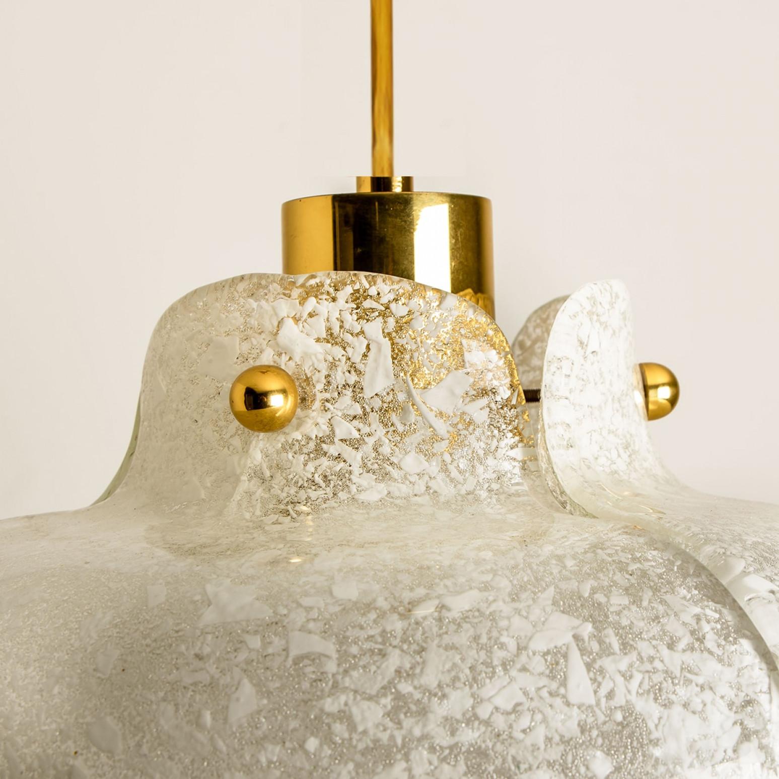 Mid-Century Modern Pendant Flower Lamp by Hillebrand, Europe, Germany For Sale