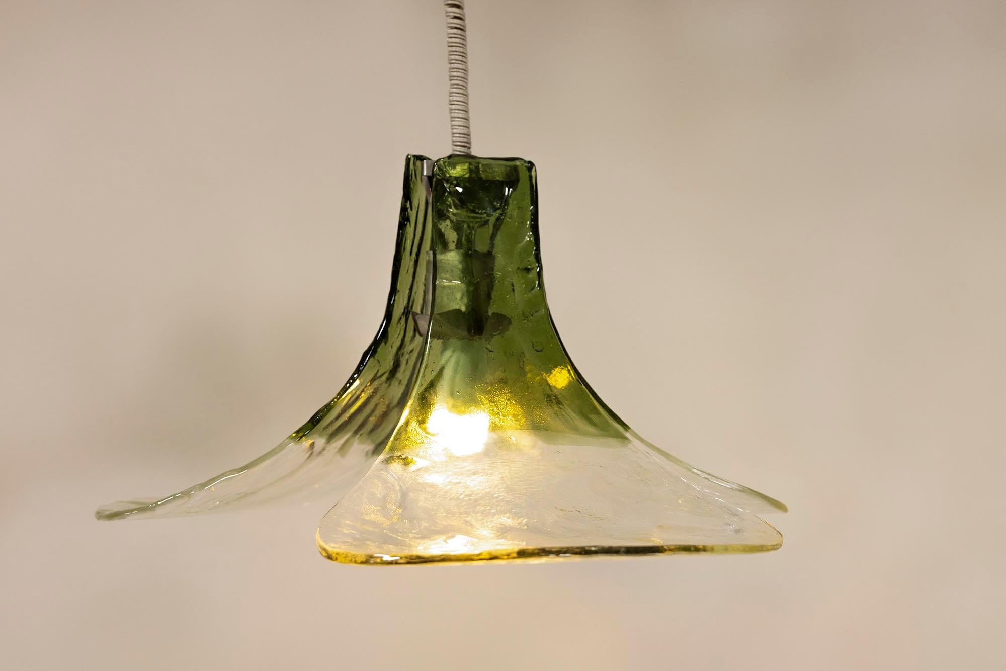 Pendant Flower-shaped Lamp by Carlo Nason for Kalmar Franken, Austria 1960s 3