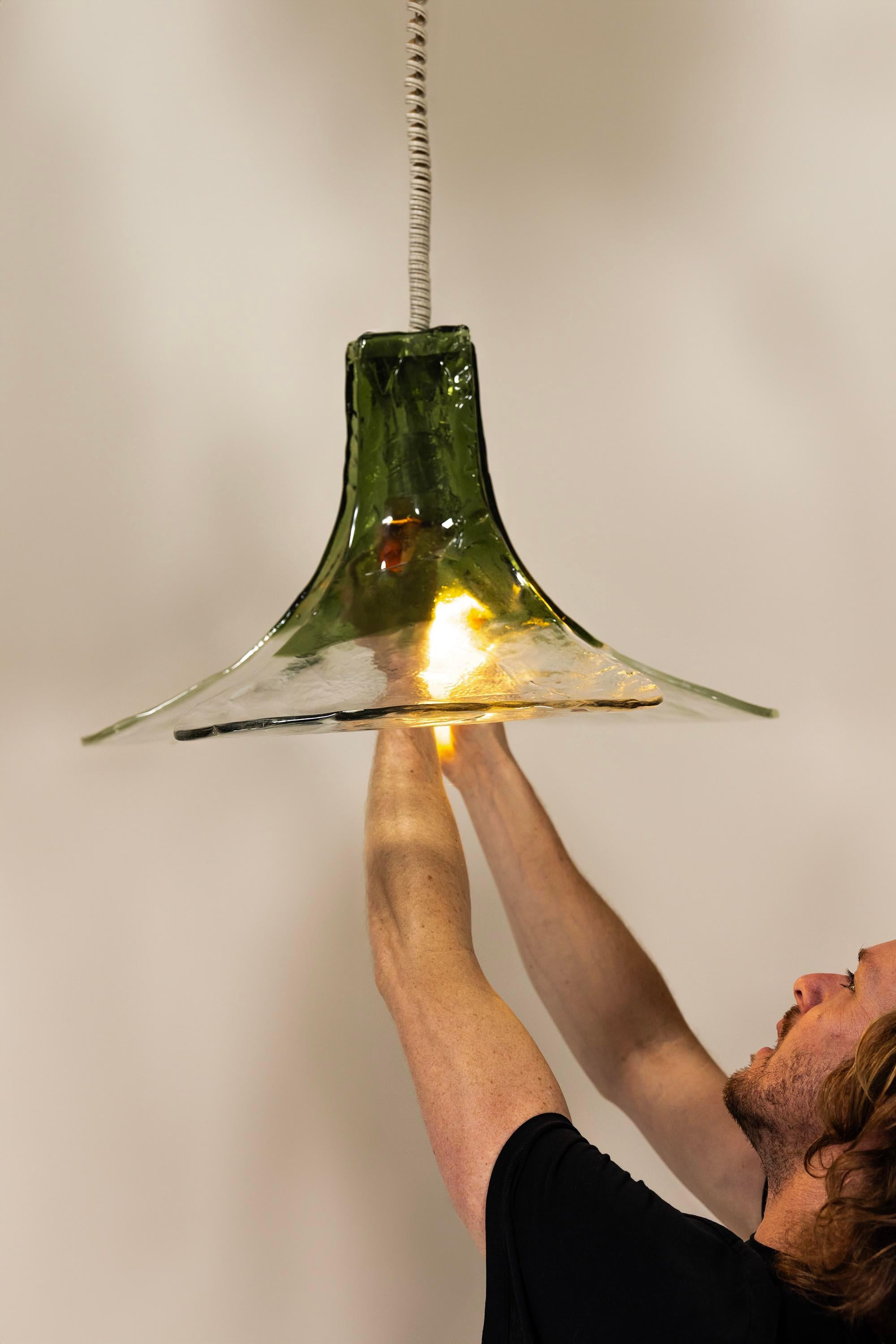 Austrian Pendant Flower-shaped Lamp by Carlo Nason for Kalmar Franken, Austria 1960s