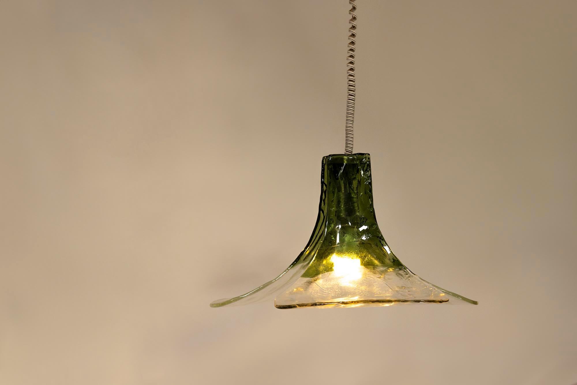 Pendant Flower-shaped Lamp by Carlo Nason for Kalmar Franken, Austria 1960s 2