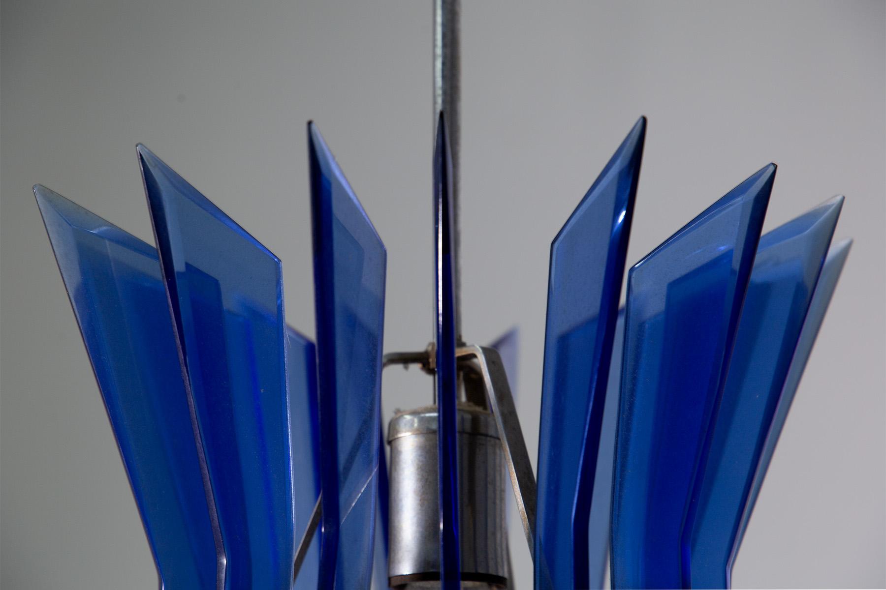 Lampe pendante en verre Attr. Veca en vente 1