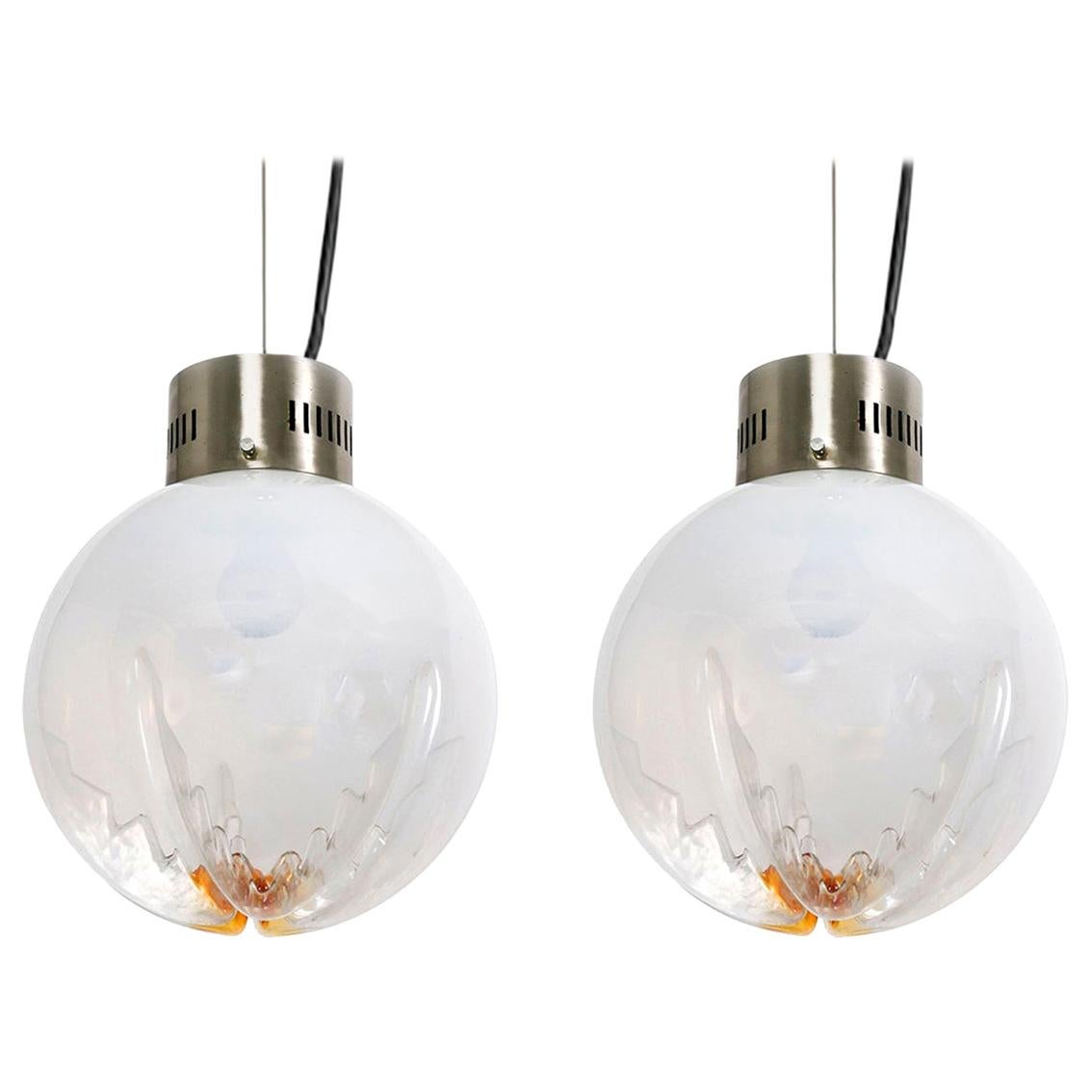 Pendant Hanging Light by Carlo Nason for Mazzega For Sale