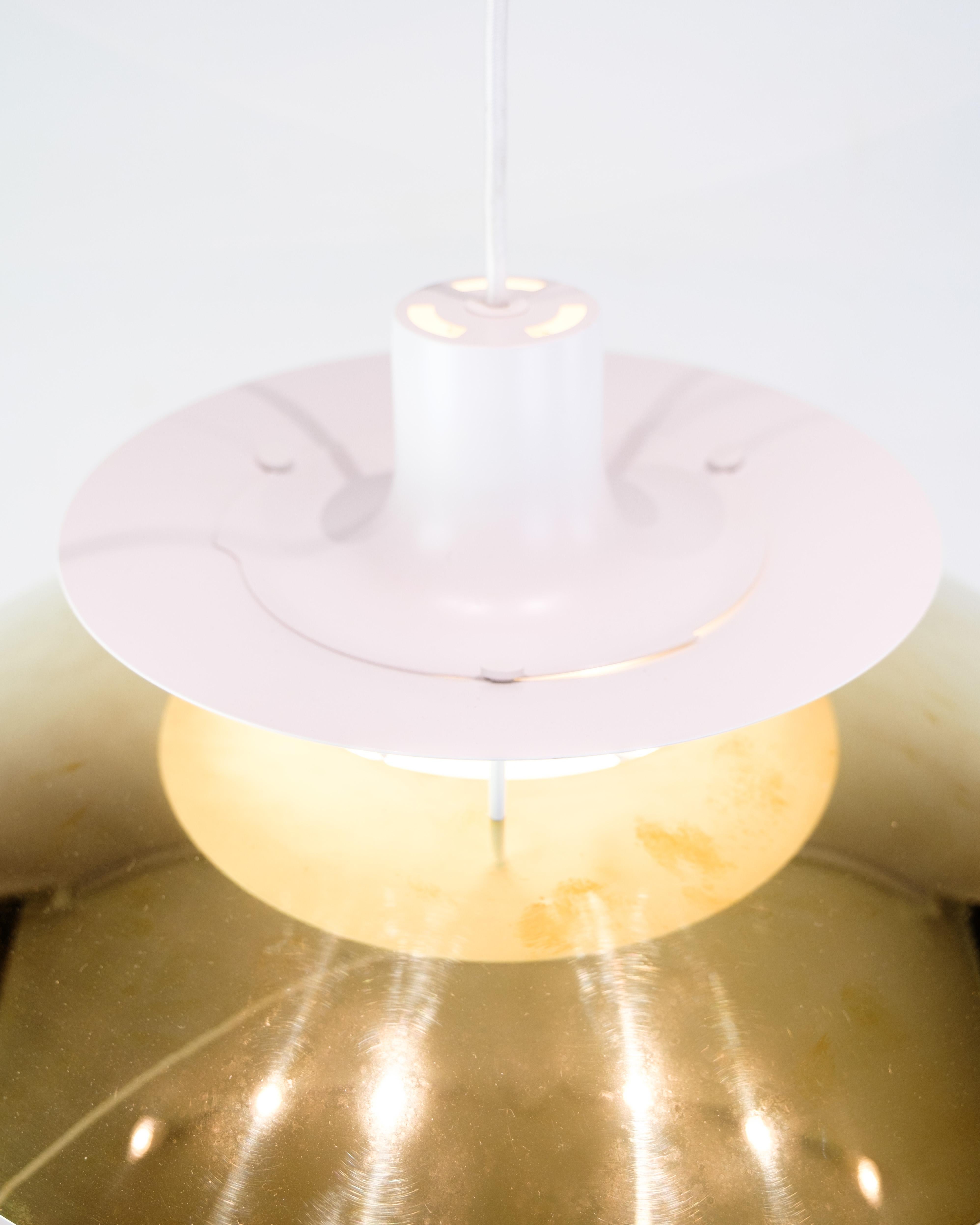 Mid-Century Modern Pendentif en laiton Model No. PH5 By Poul Henningsen For Louis Poulsen en vente