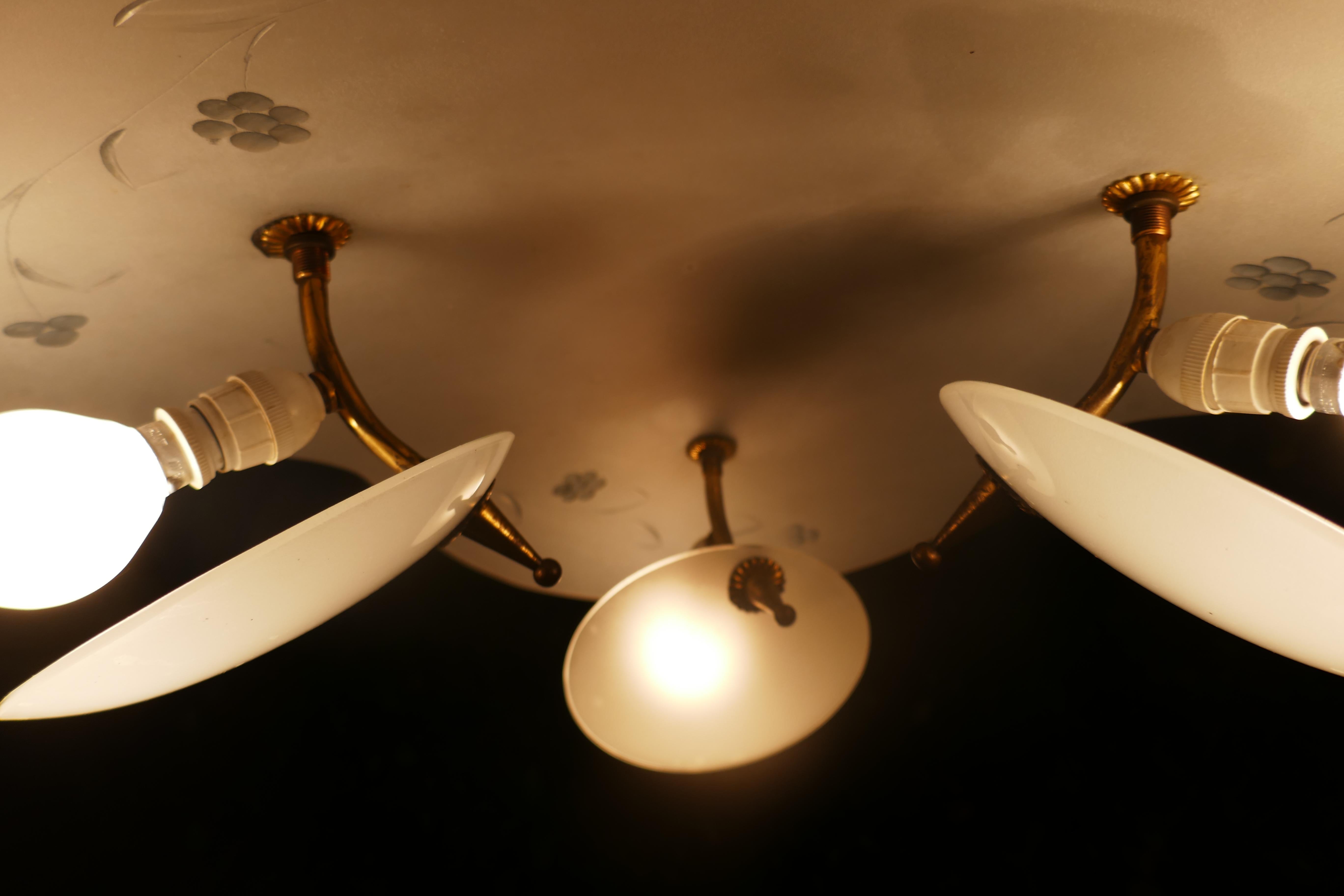 Pendant lamp and table lamp attributed to Pietro Chiesa in vendita 5