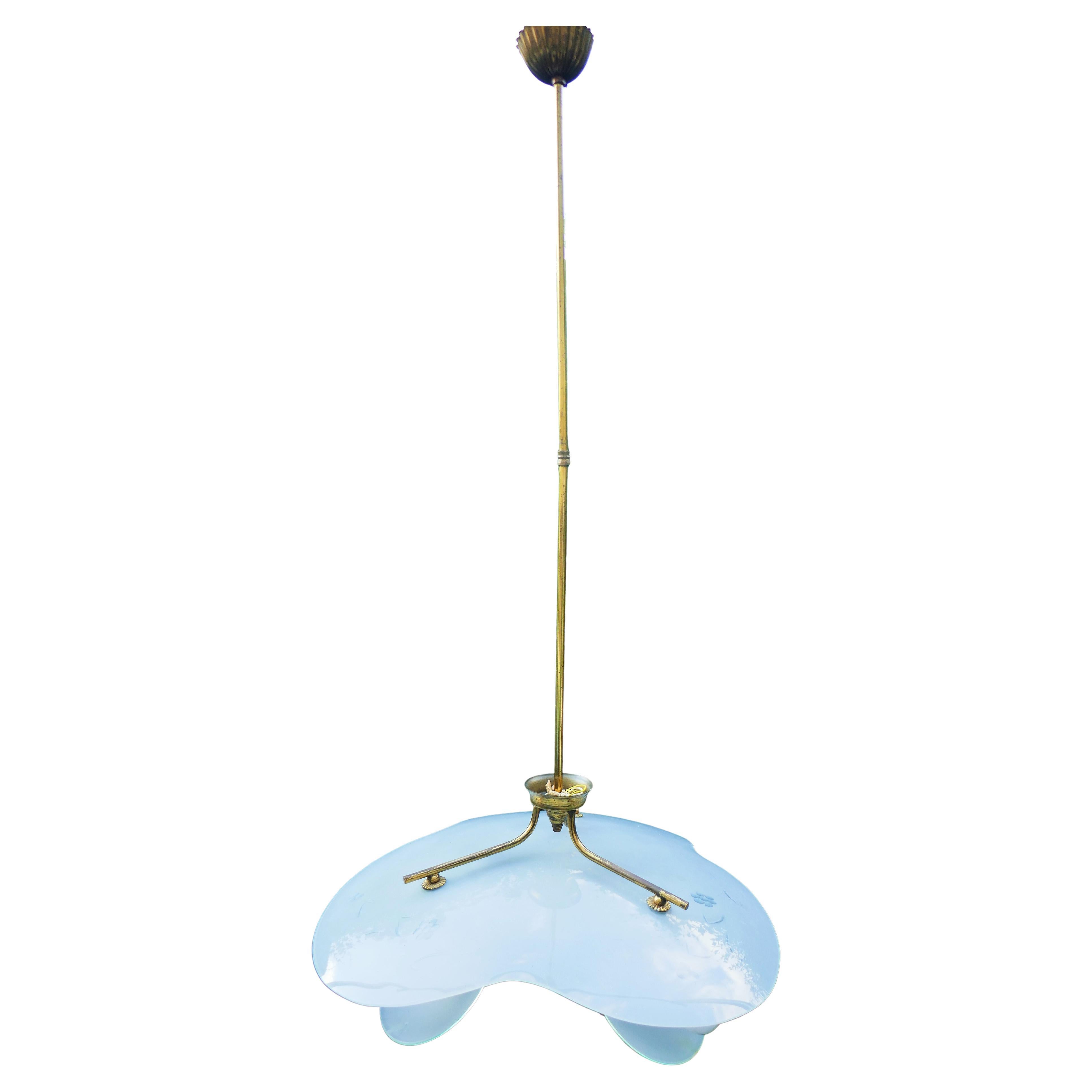 Ottone Pendant lamp and table lamp attributed to Pietro Chiesa in vendita