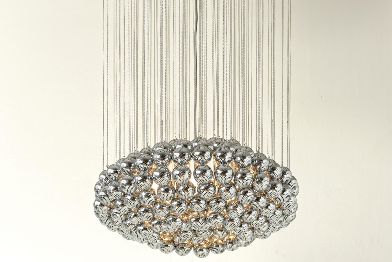 Metal Pendant Lamp attr. to Verner Panton, Switzerland - 1969 For Sale