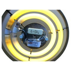 Pendant lamp attributed to Harvey Guzzini. XL - Circular neon lights.