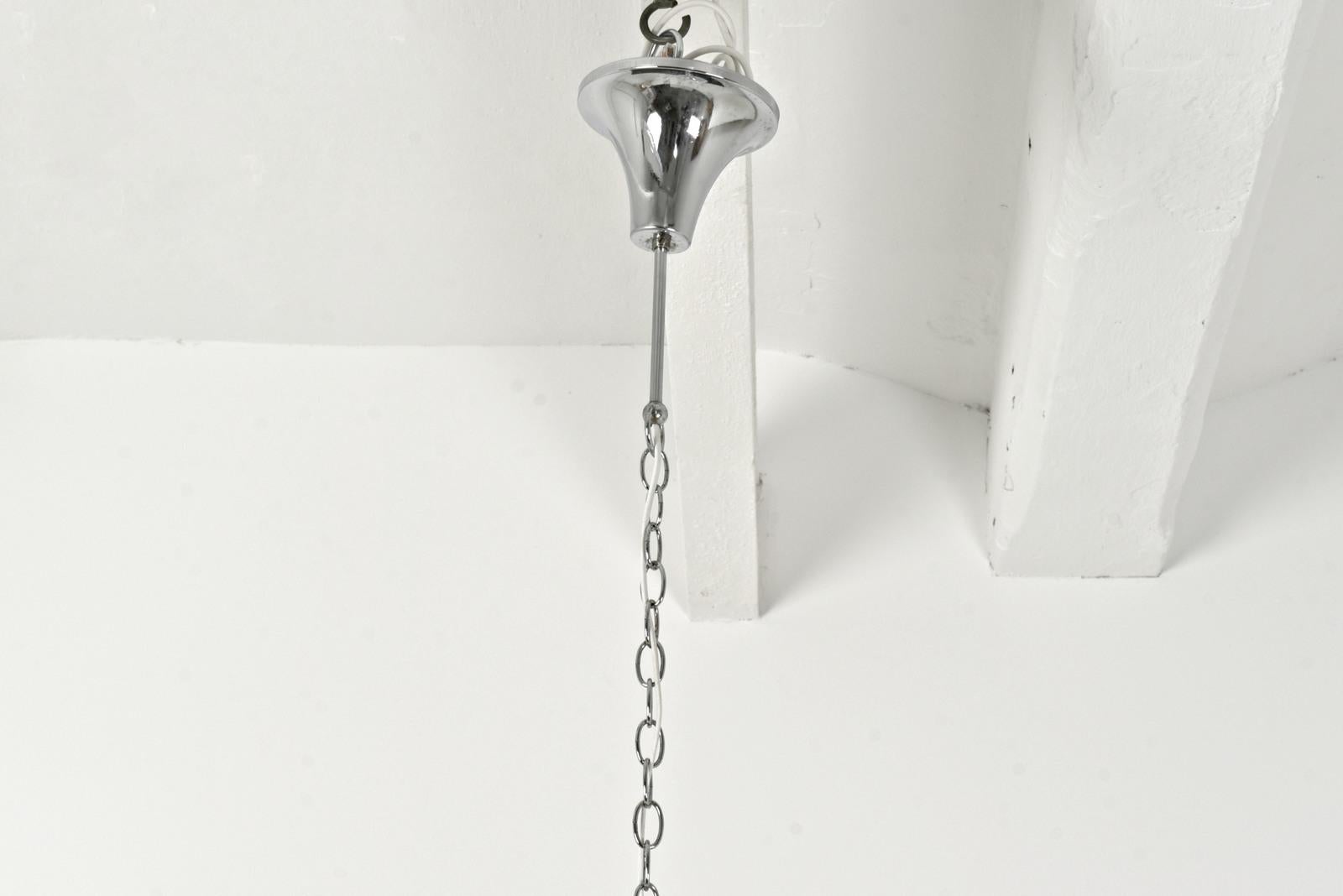 Metal Pendant Lamp by Carlo Nason for Mazzega, Italy - 1969