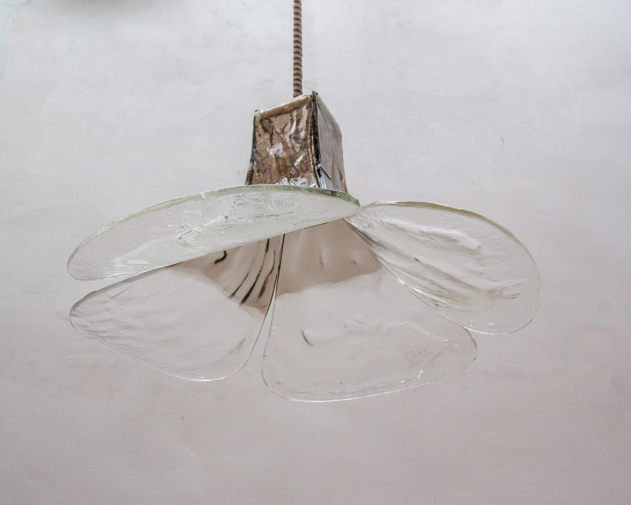 Pendant Lamp by Carlo Nason, Mazzega for J.T. Kalmar in Murano Glass, 1970s For Sale 1