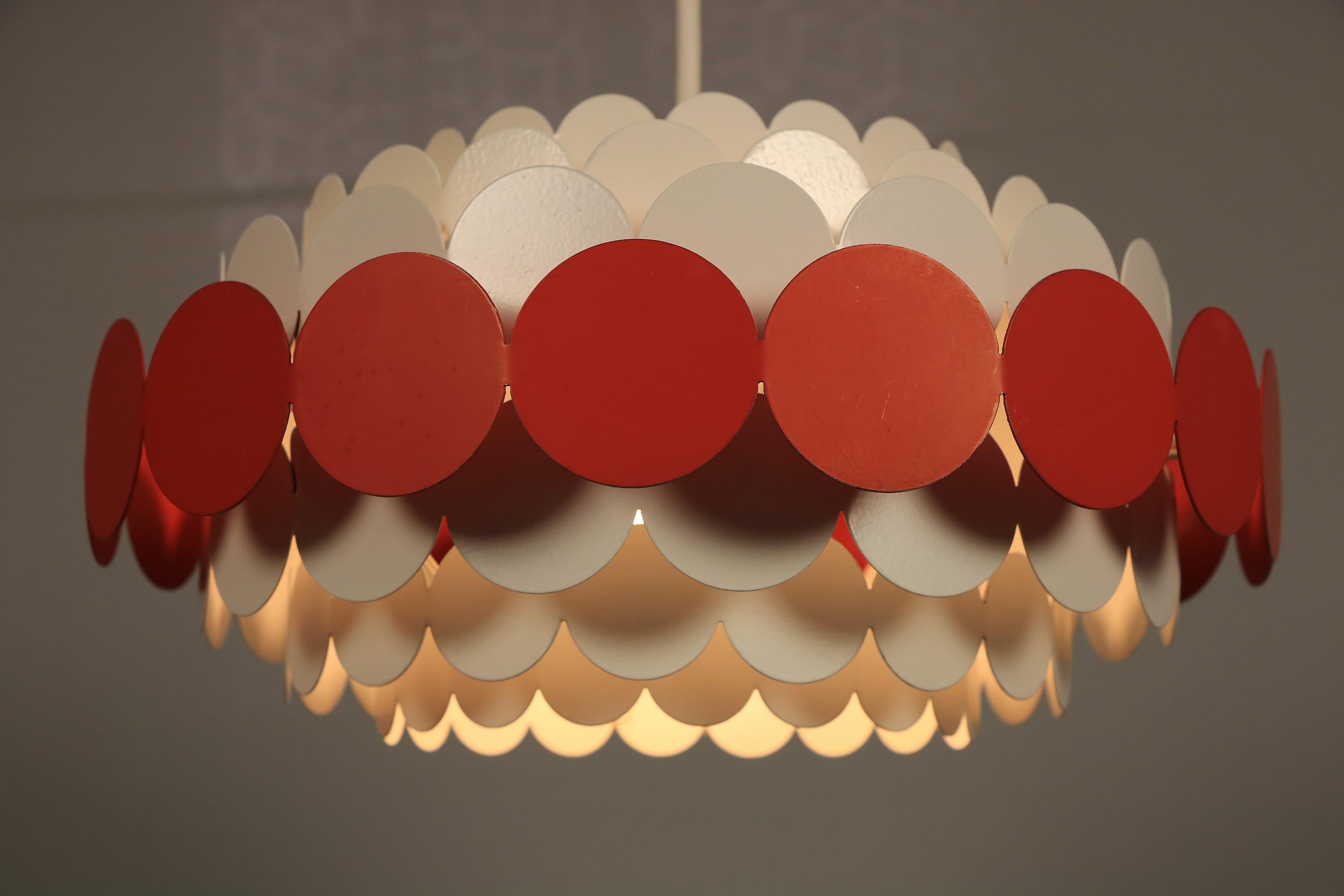 Late 20th Century Pendant Lamp by Doria Leucten, Germany, Metal Plates, 1970s