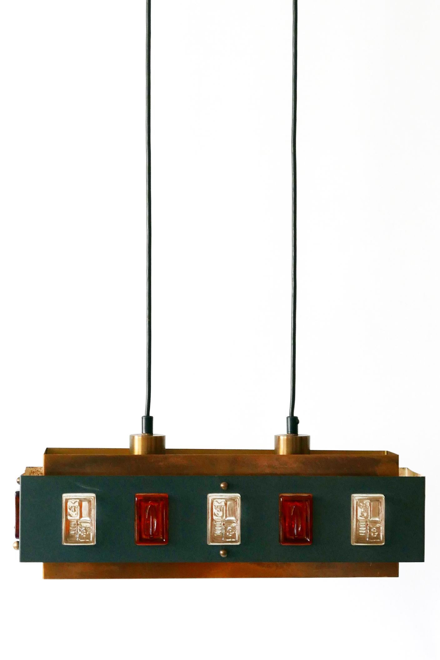 Pendant Lamp by Einar Backström & Erik Höglund for Boda Glasbruk, Sweden, 1960s 3