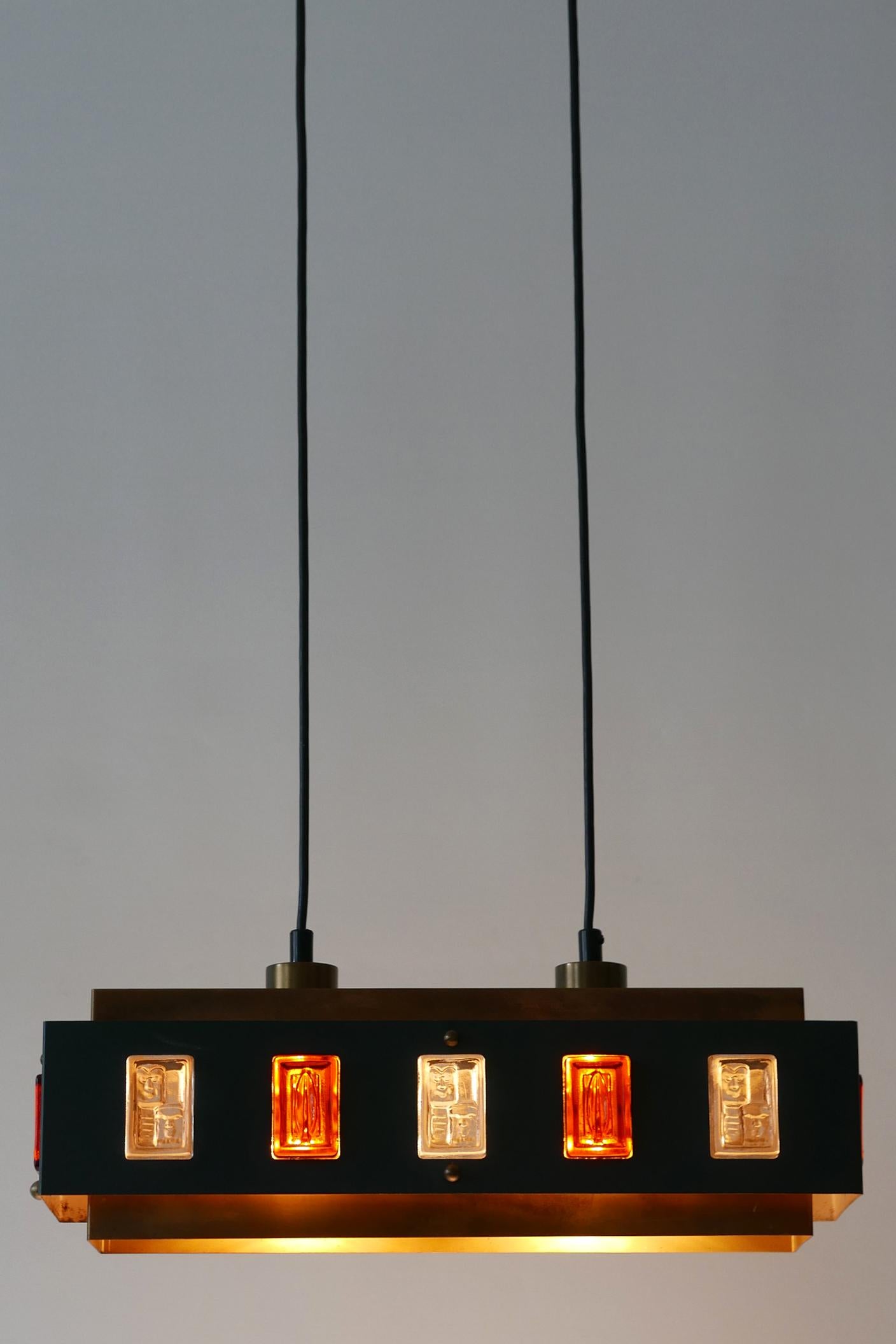 Pendant Lamp by Einar Backström & Erik Höglund for Boda Glasbruk, Sweden, 1960s 5