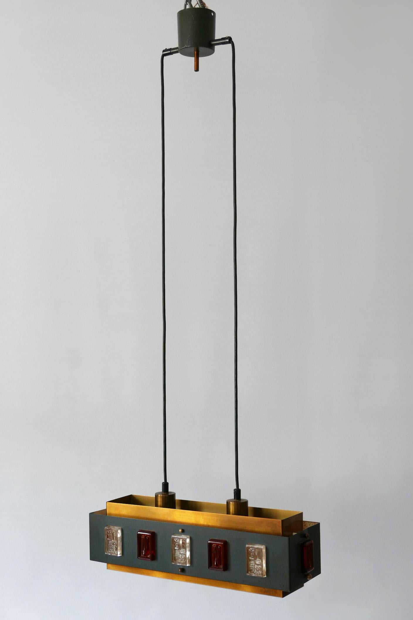 Pendant Lamp by Einar Backström & Erik Höglund for Boda Glasbruk, Sweden, 1960s In Good Condition In Munich, DE