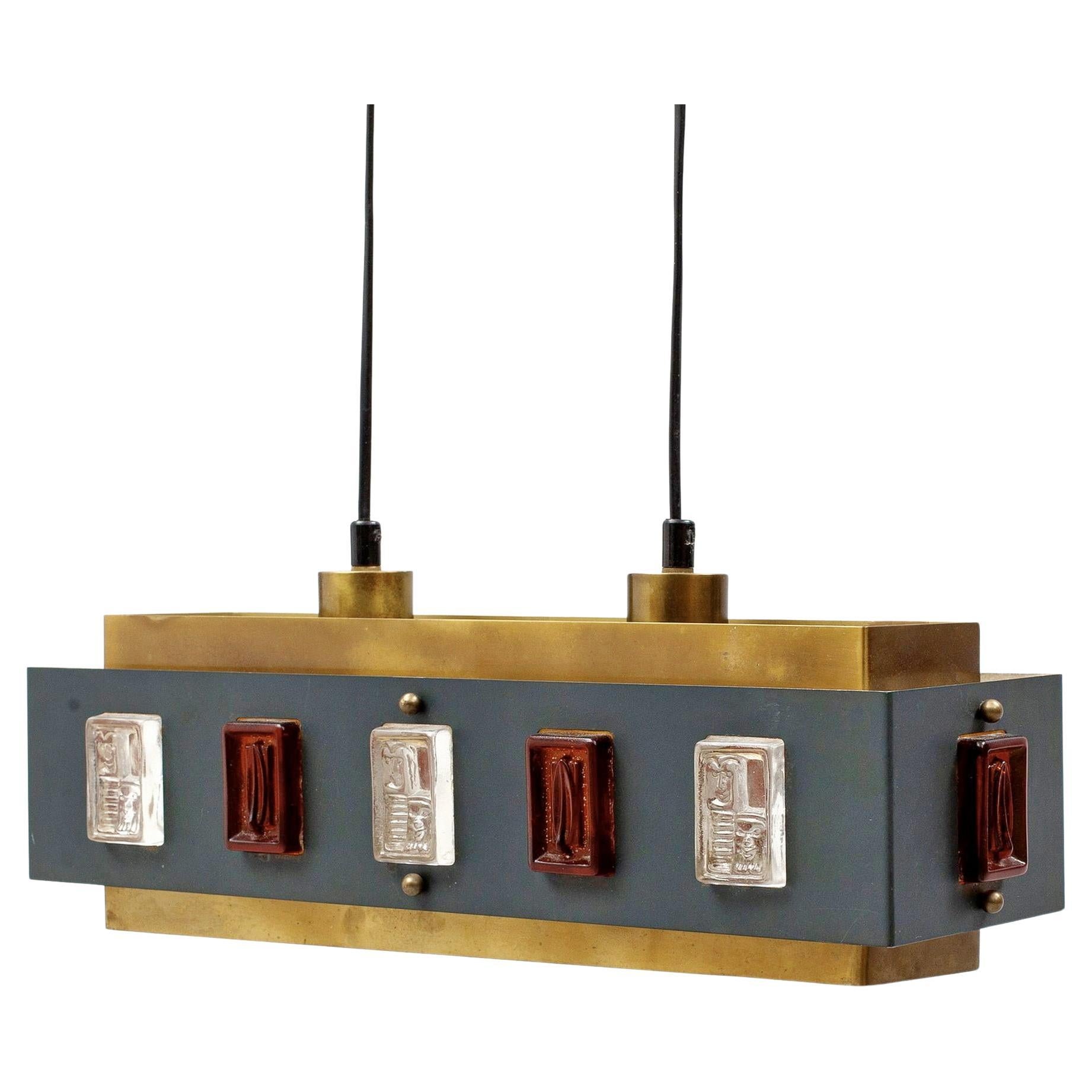 Lampada a sospensione di Einar Backström 
Erik Höglund per Boda Glasbruk, Svezia, anni 
60 in vendita