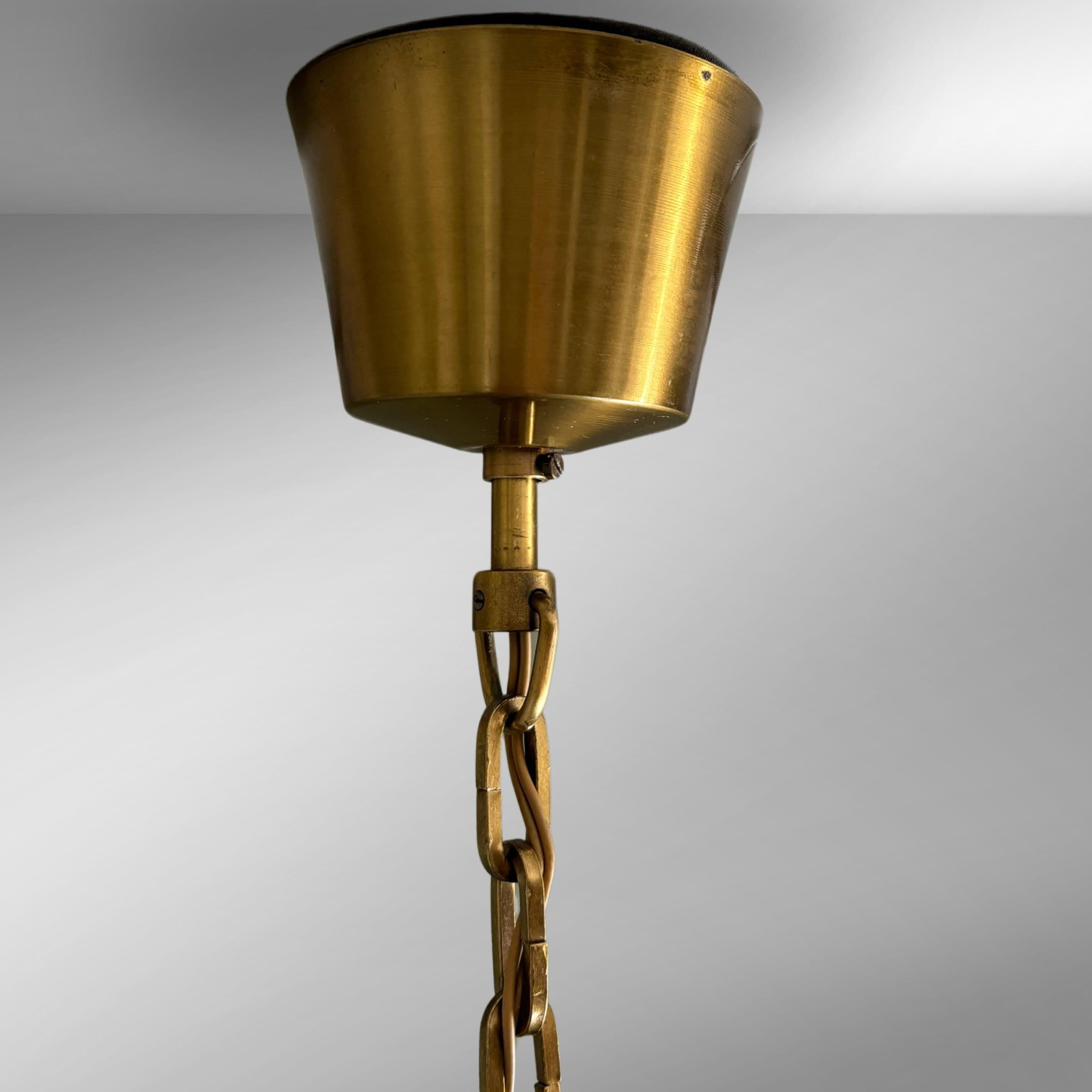 Pendant lamp by Einar Bäckström & Erik Höglund, glass and metal, Sweden, 1960s 5