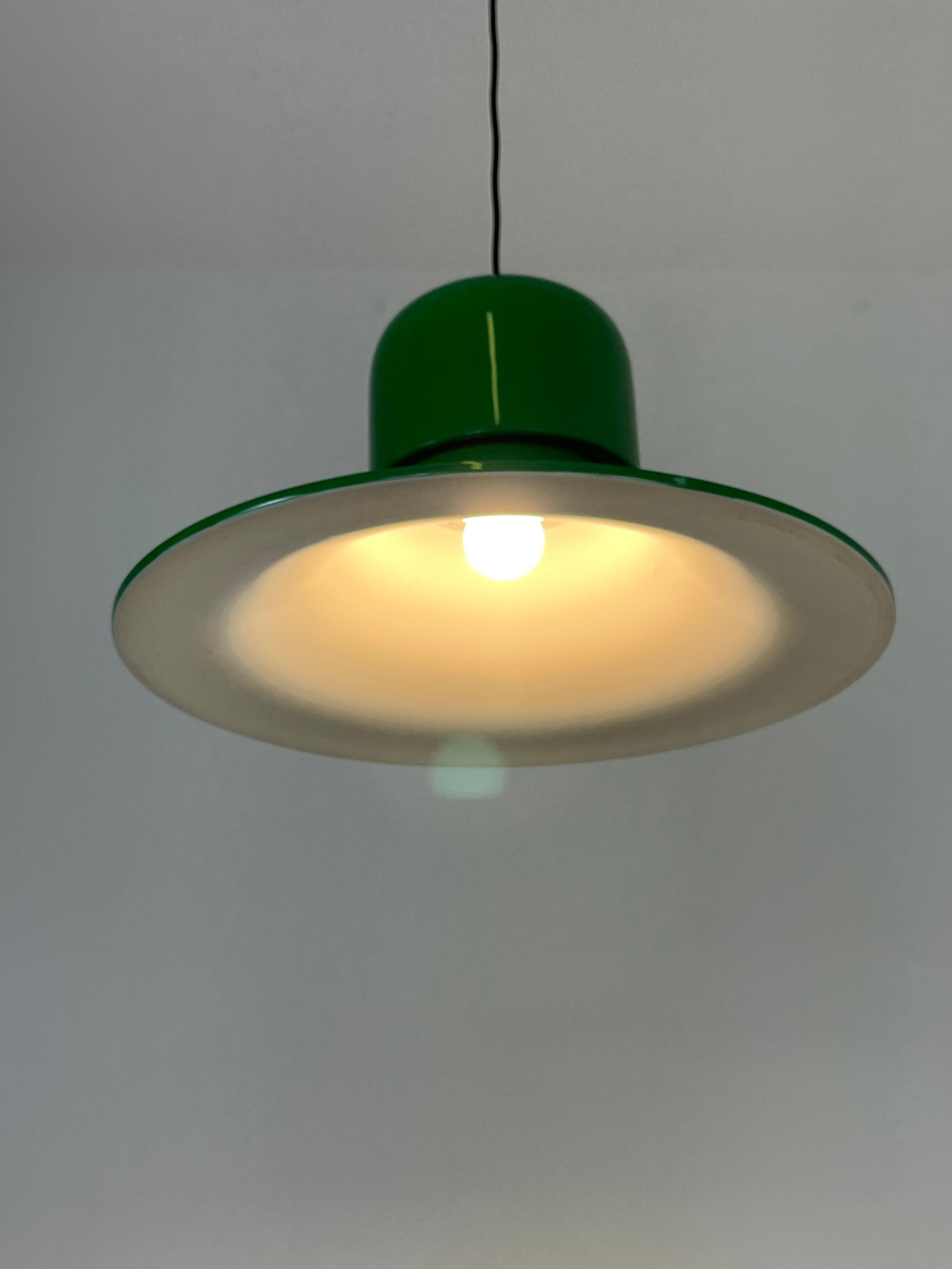 Pendant Lamp by Joe Colombo For Stilnovo 1960s, Large Diameter 64 cm For Sale 7