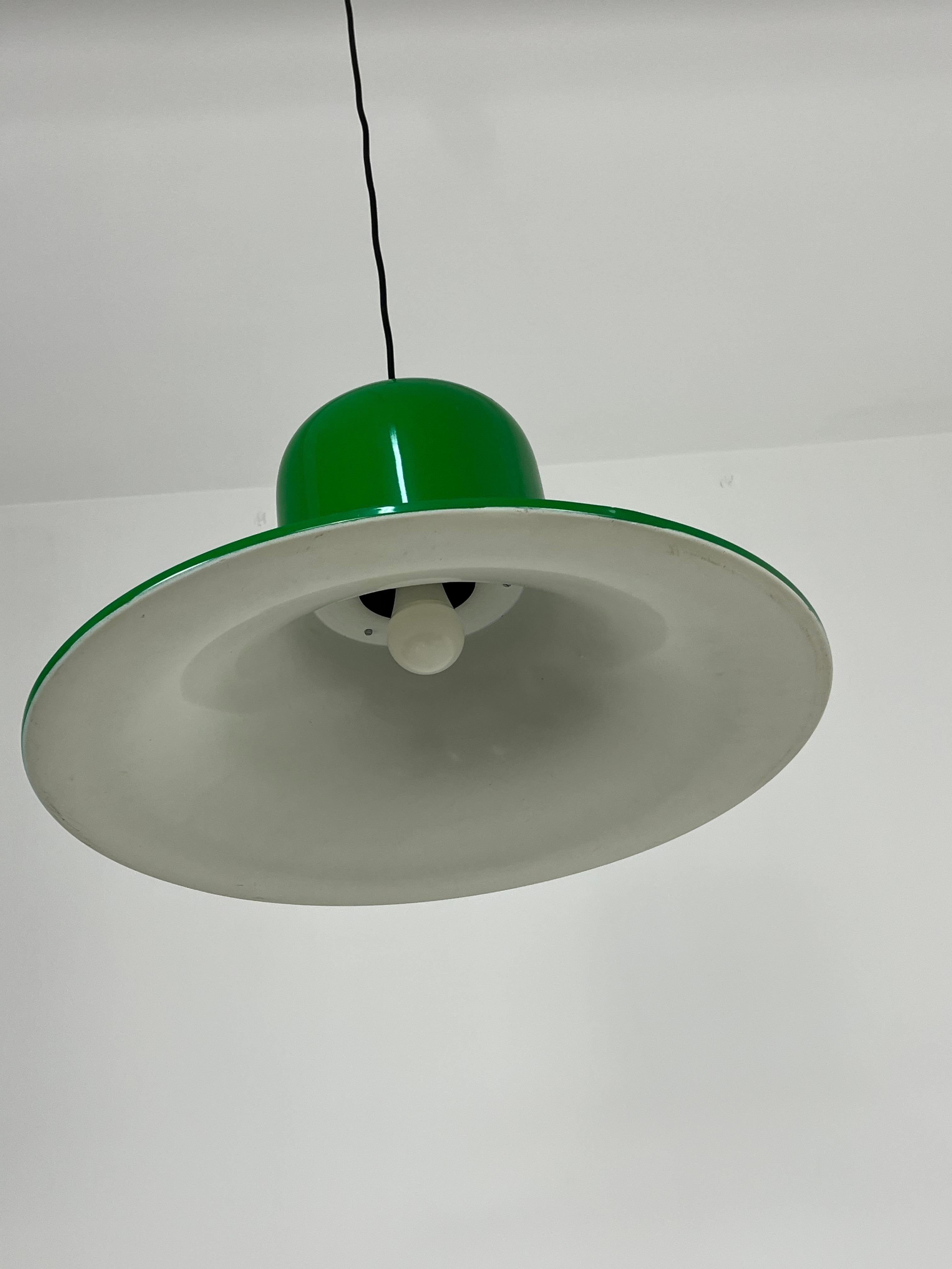 Pendant Lamp by Joe Colombo For Stilnovo 1960s, Large Diameter 64 cm For Sale 8