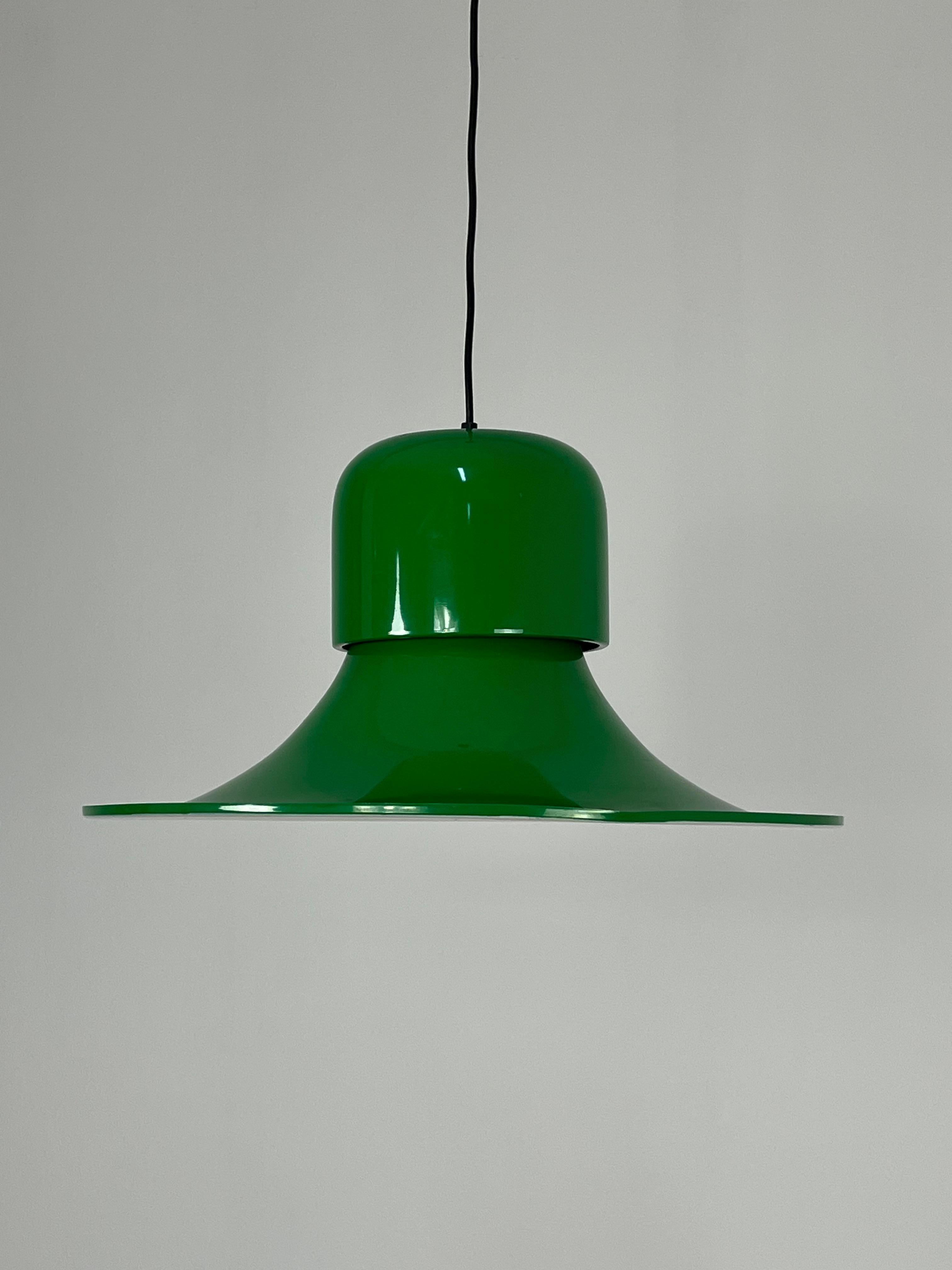 Pendant Lamp by Joe Colombo For Stilnovo 1960s, Large Diameter 64 cm For Sale 9