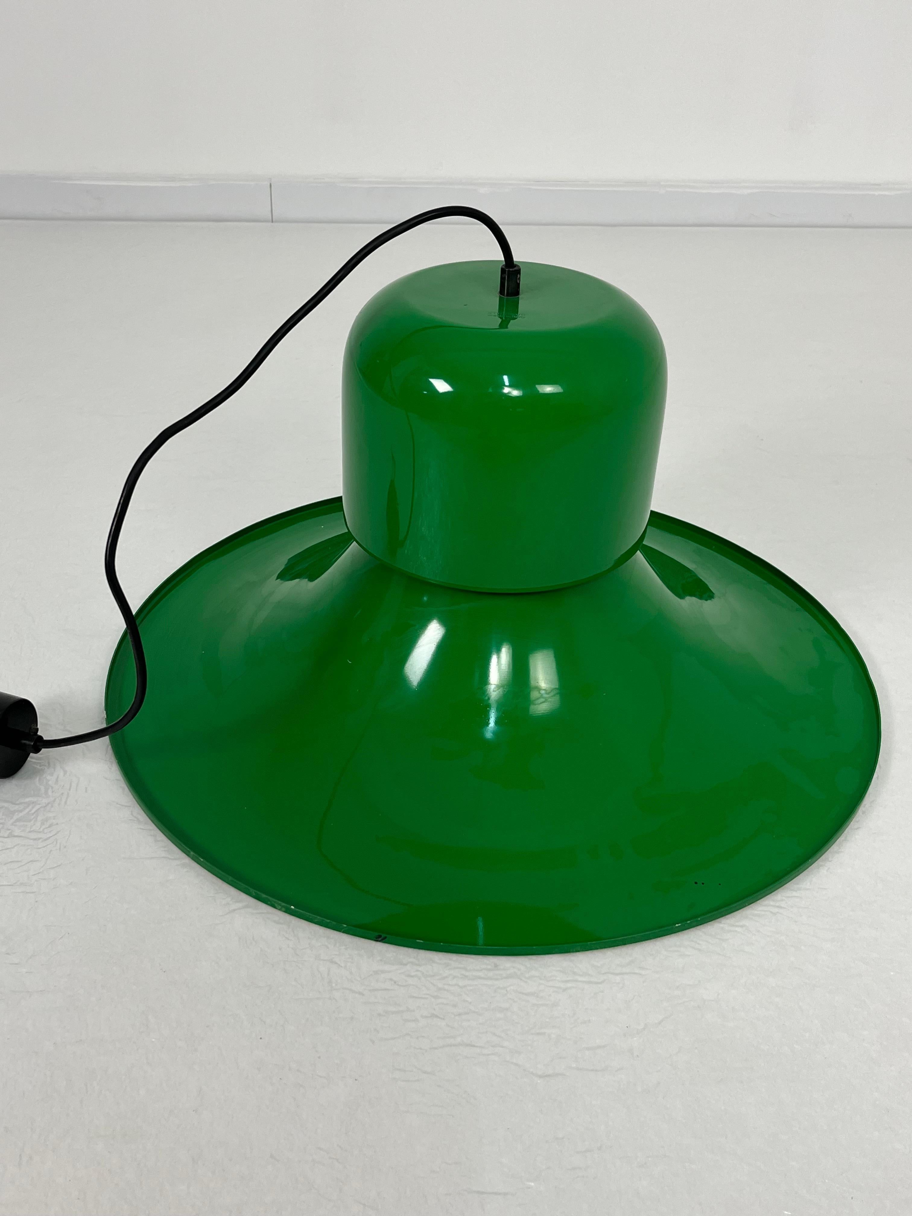 Pendant Lamp by Joe Colombo For Stilnovo 1960s, Large Diameter 64 cm For Sale 10