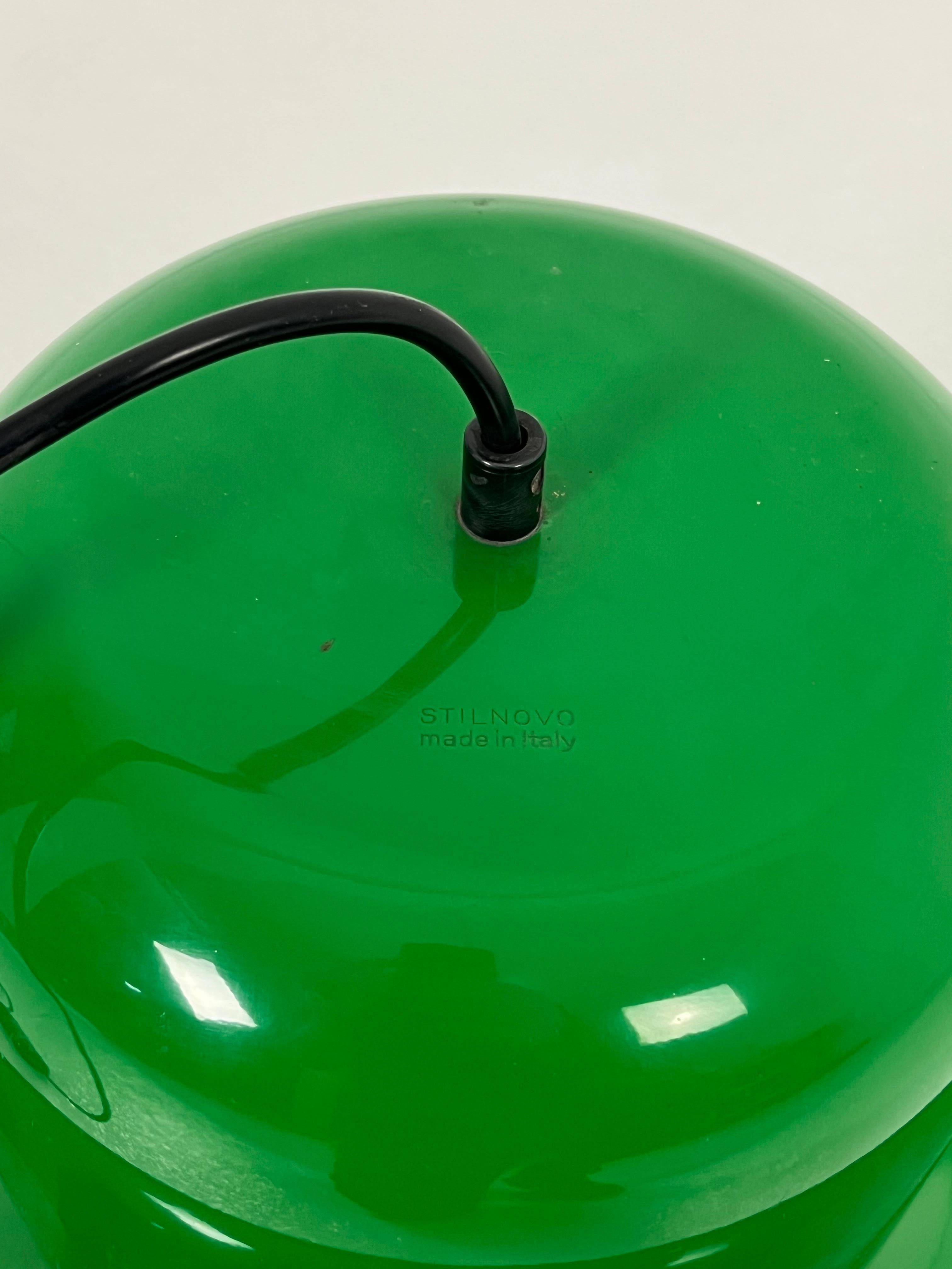 Metal Pendant Lamp by Joe Colombo For Stilnovo 1960s, Large Diameter 64 cm For Sale