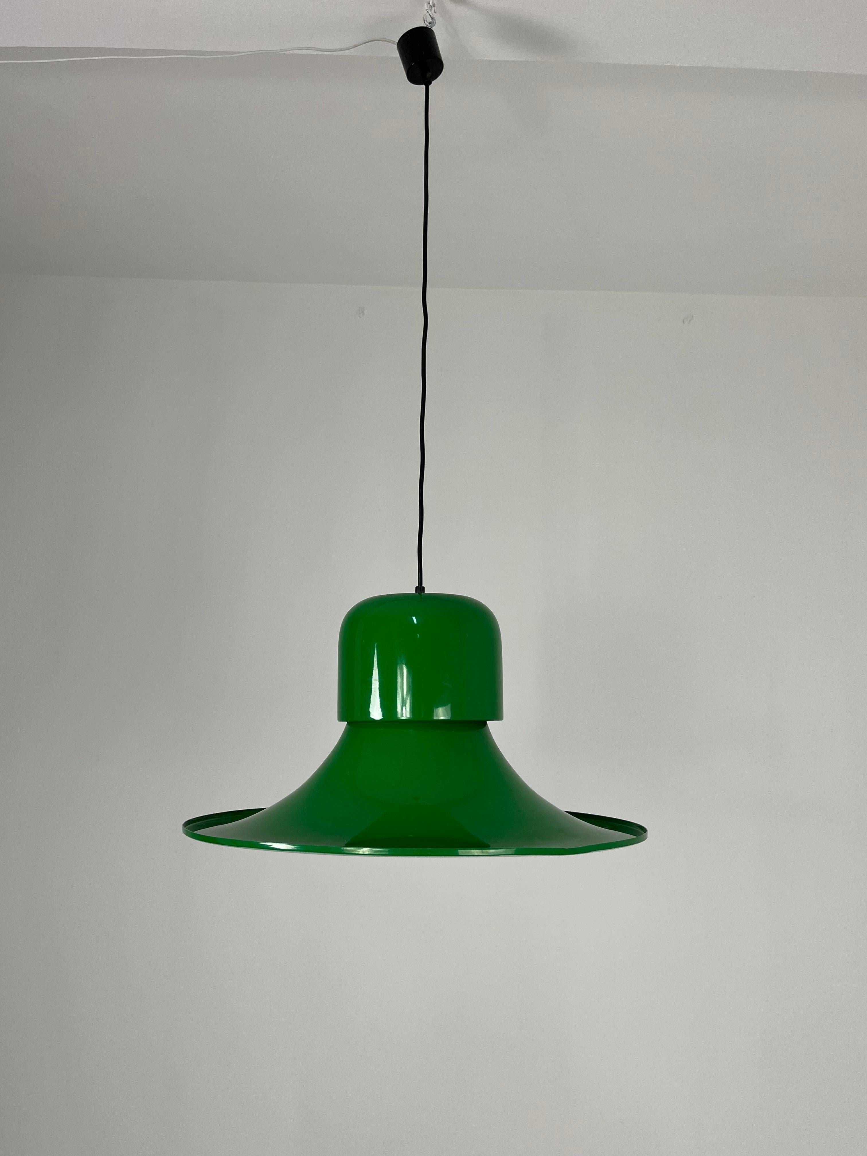 Pendant Lamp by Joe Colombo For Stilnovo 1960s, Large Diameter 64 cm For Sale 1