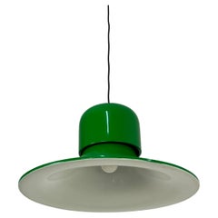 Pendant Lamp by Joe Colombo For Stilnovo 1960s, Large Diameter 64 cm