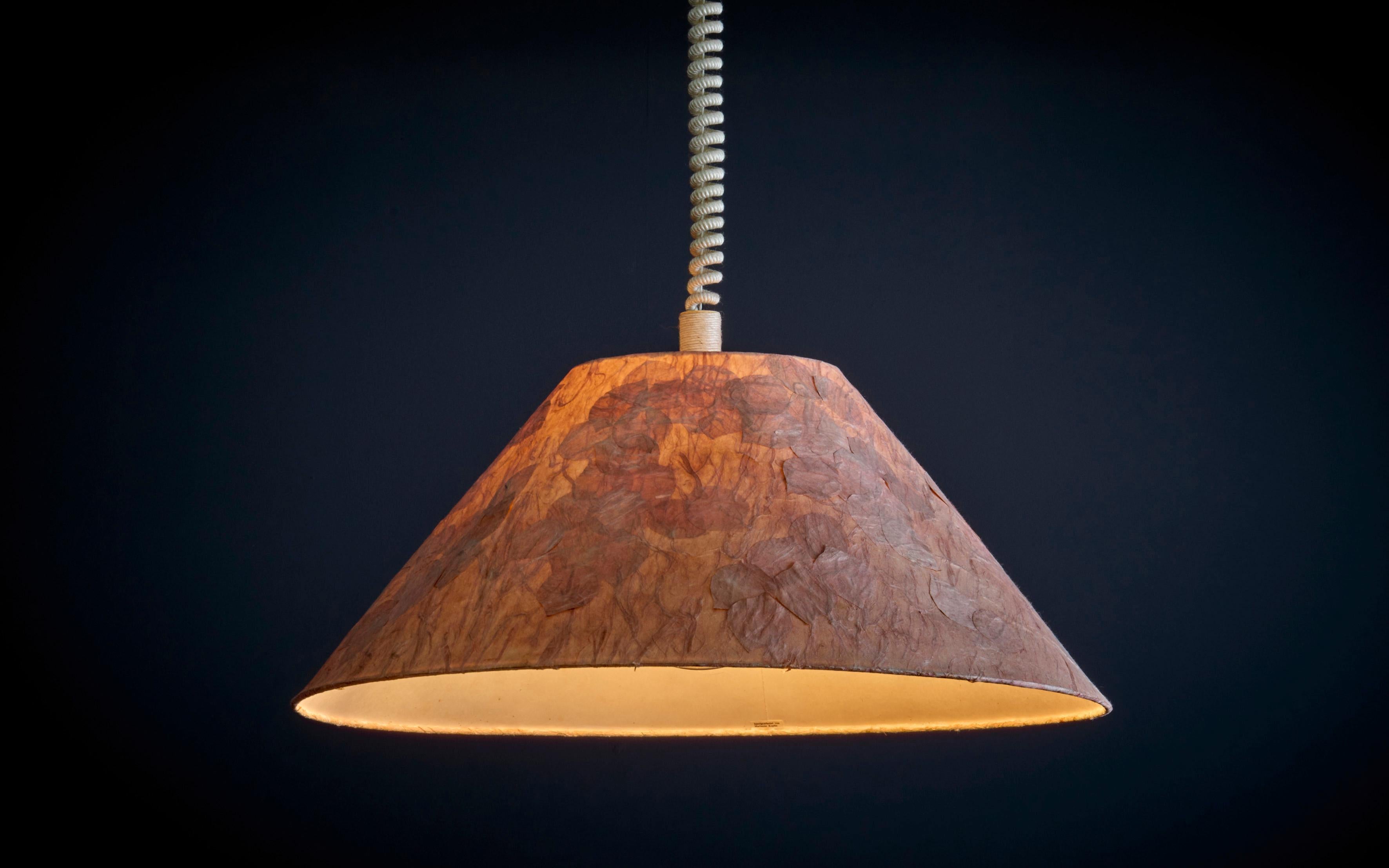 Late 20th Century Pendant Lamp by Marianne Koplin with Paper Shade For Sale