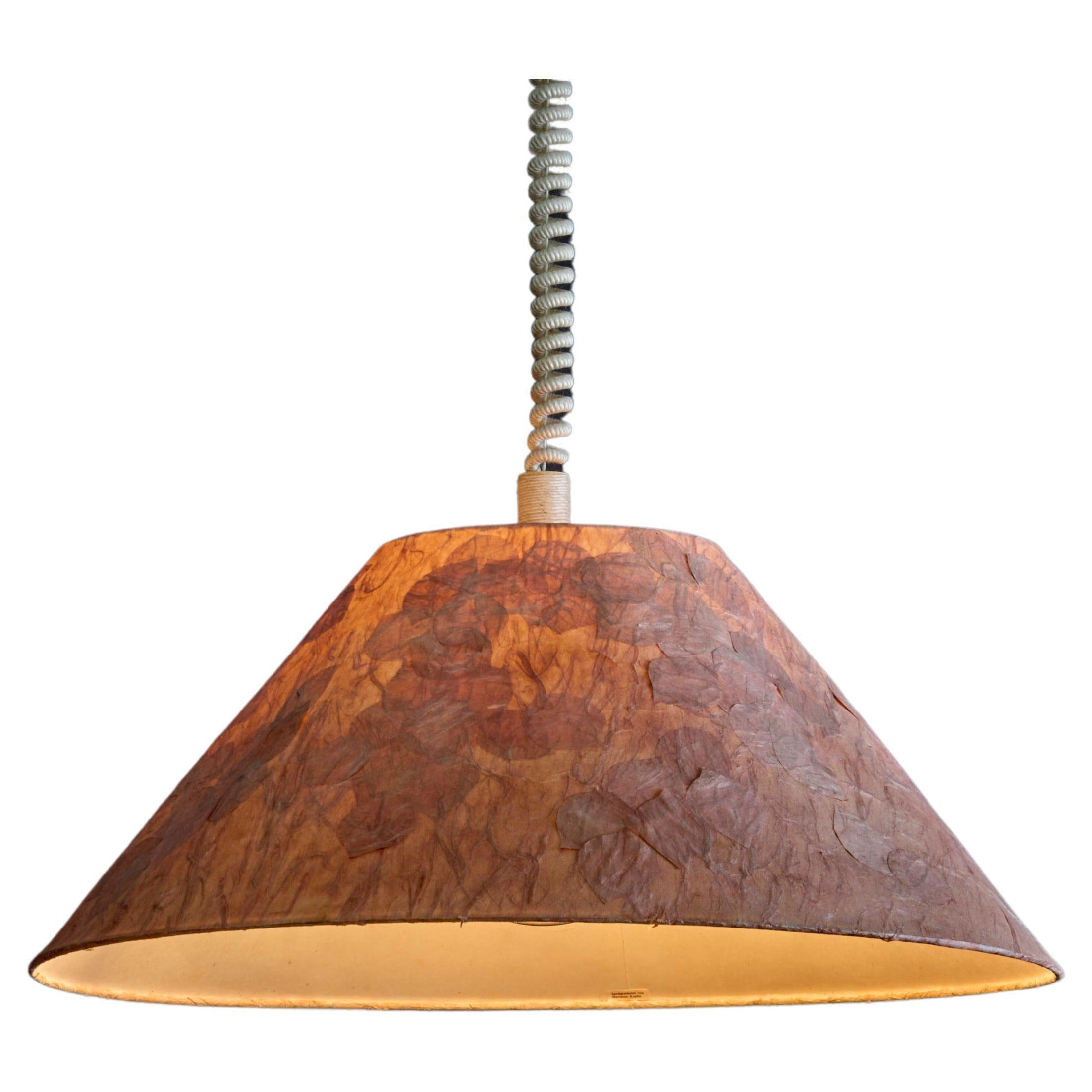 Pendant Lamp by Marianne Koplin with Paper Shade For Sale