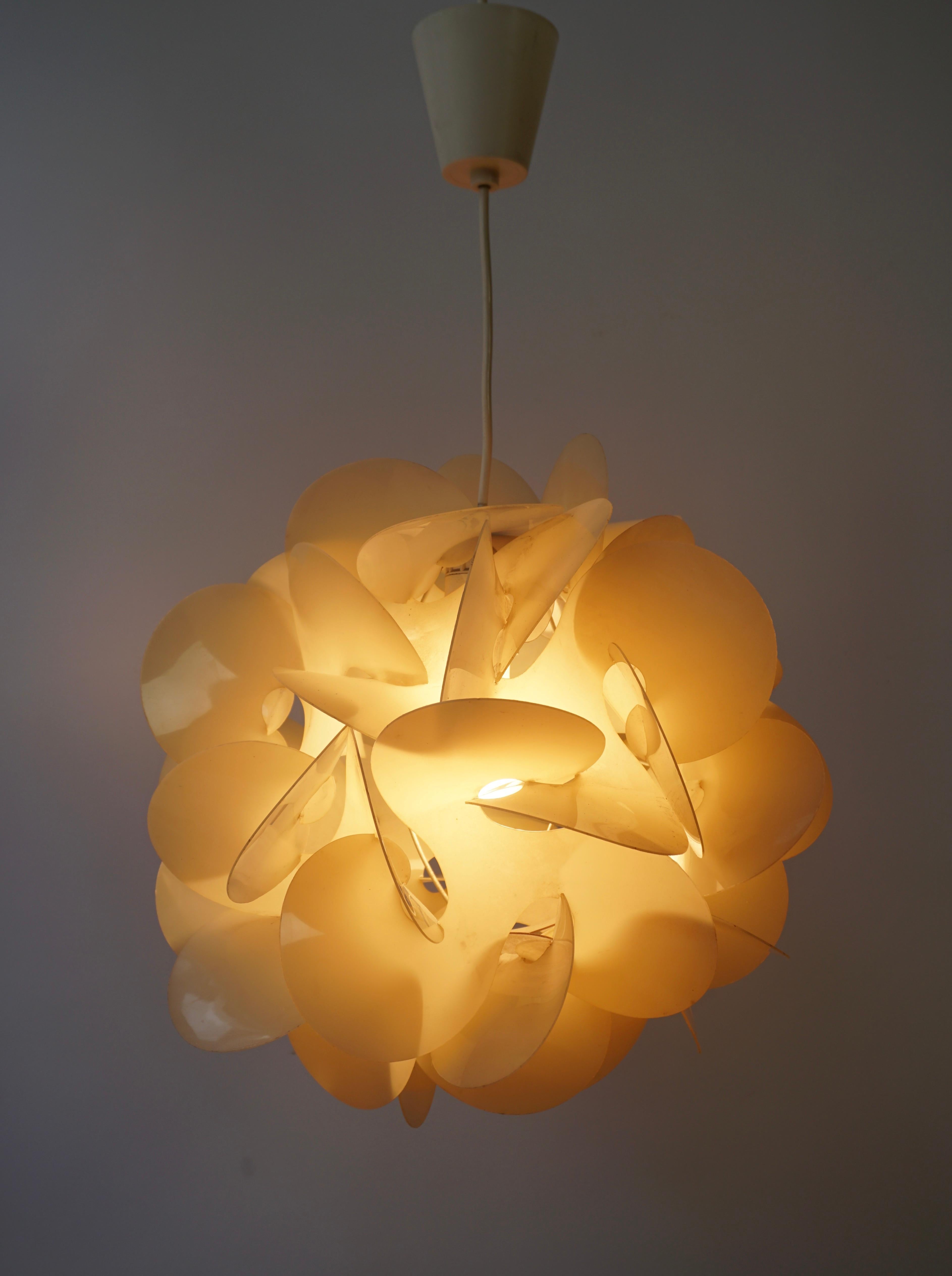 French Pendant Lamp by Raoul Raba, 1968