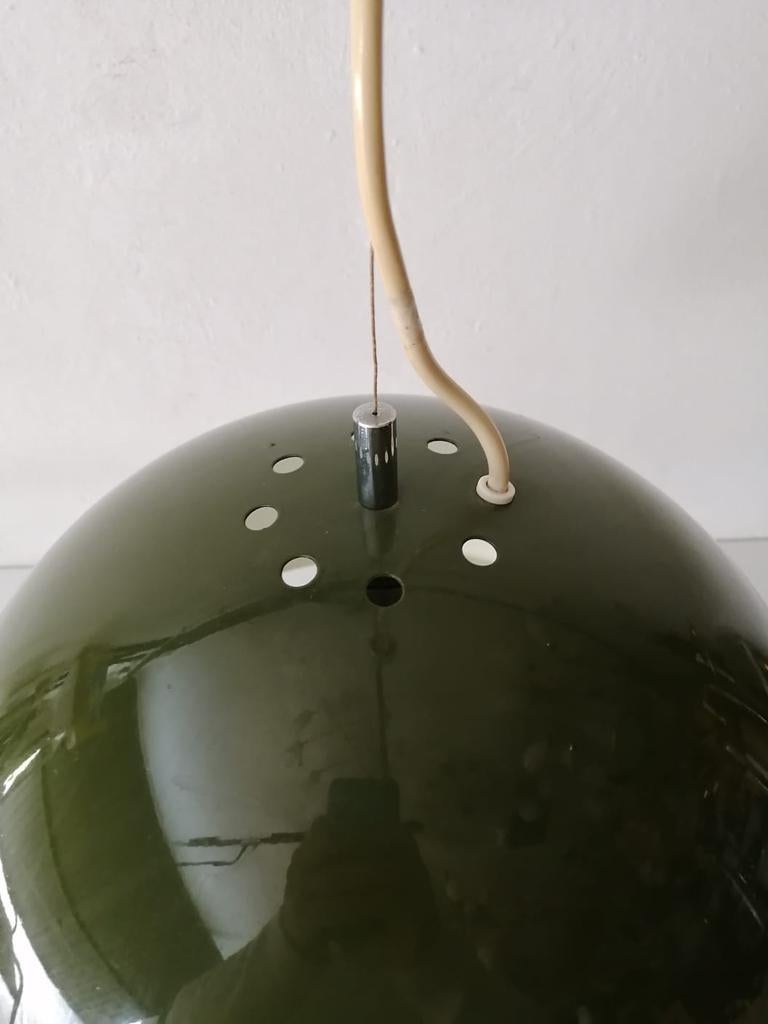 Green Metal Pendant Lamp by Reggiani Goffredo, 1960s, Italy For Sale 2