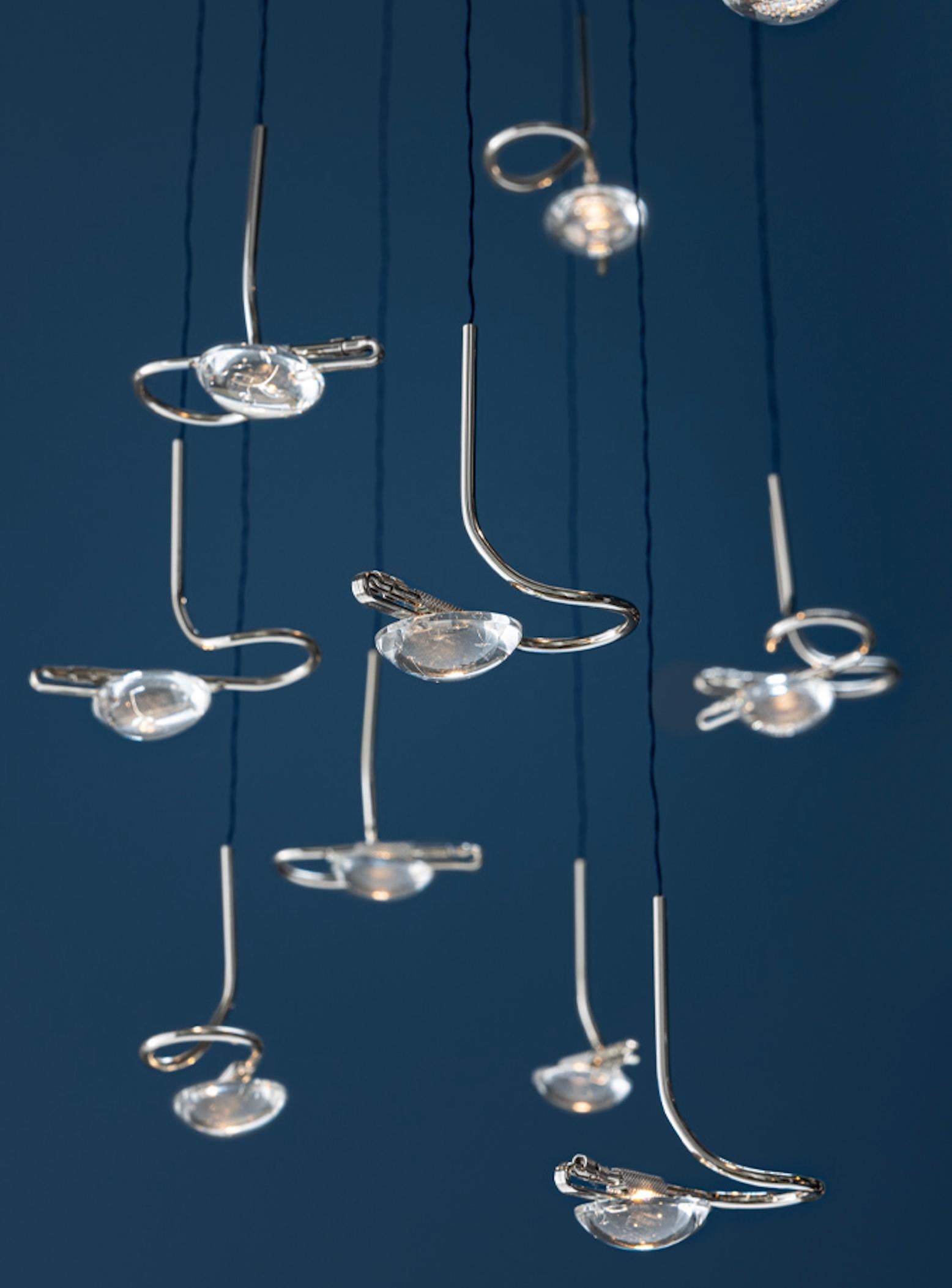 XXI secolo e contemporaneo Lampada a sospensione Catellani & Smith Jackie O Chandelier 6 LED in vendita