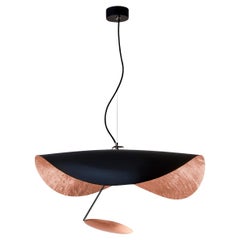 Pendant lamp Catellani & Smith Lederam Manta S1 - Black/copper leaf shade