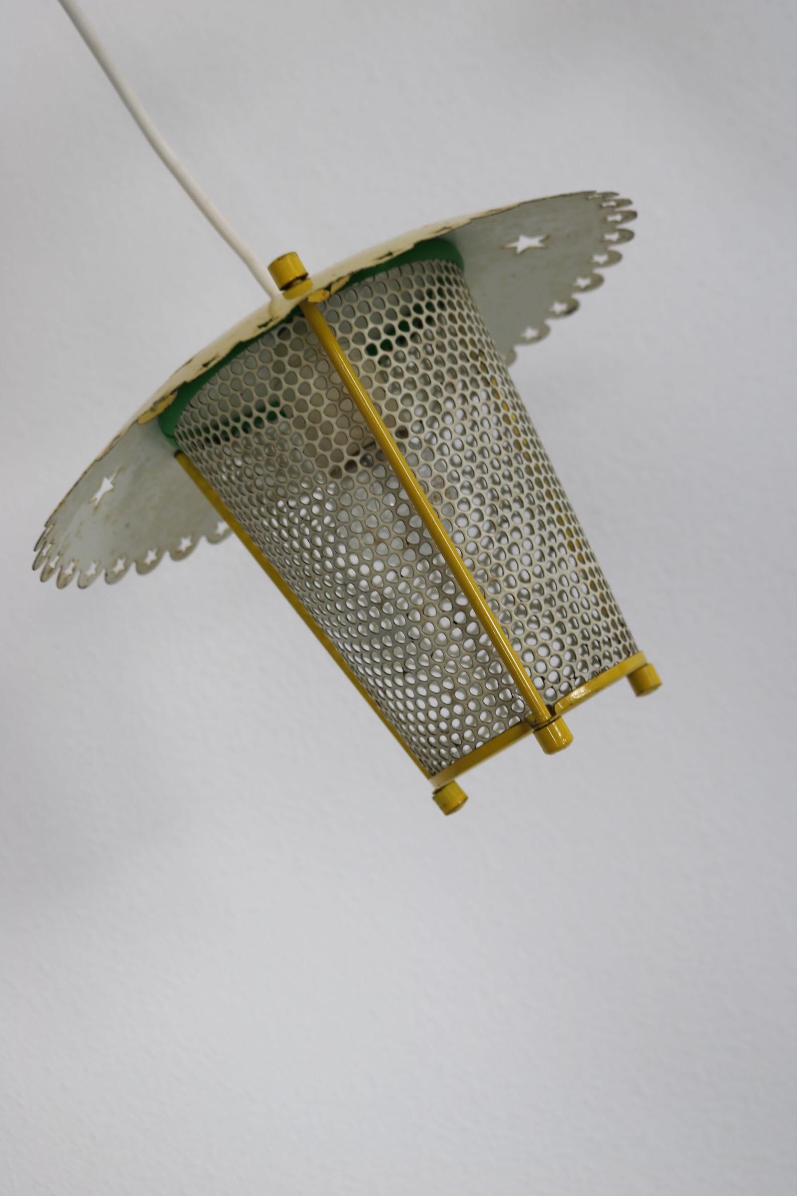 20th Century  Pendant lamp consisting of two lanterns, Italy 1950 For Sale