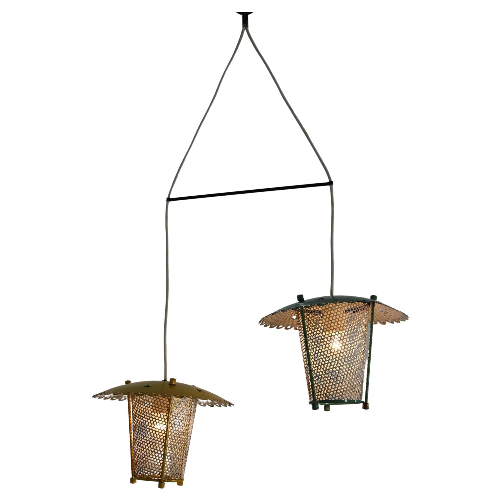  Pendant lamp consisting of two lanterns, Italy 1950