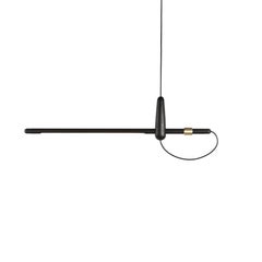 Pendant Lamp Costureira on Carbonized Tropical Brazilian Hardwood Carbonized