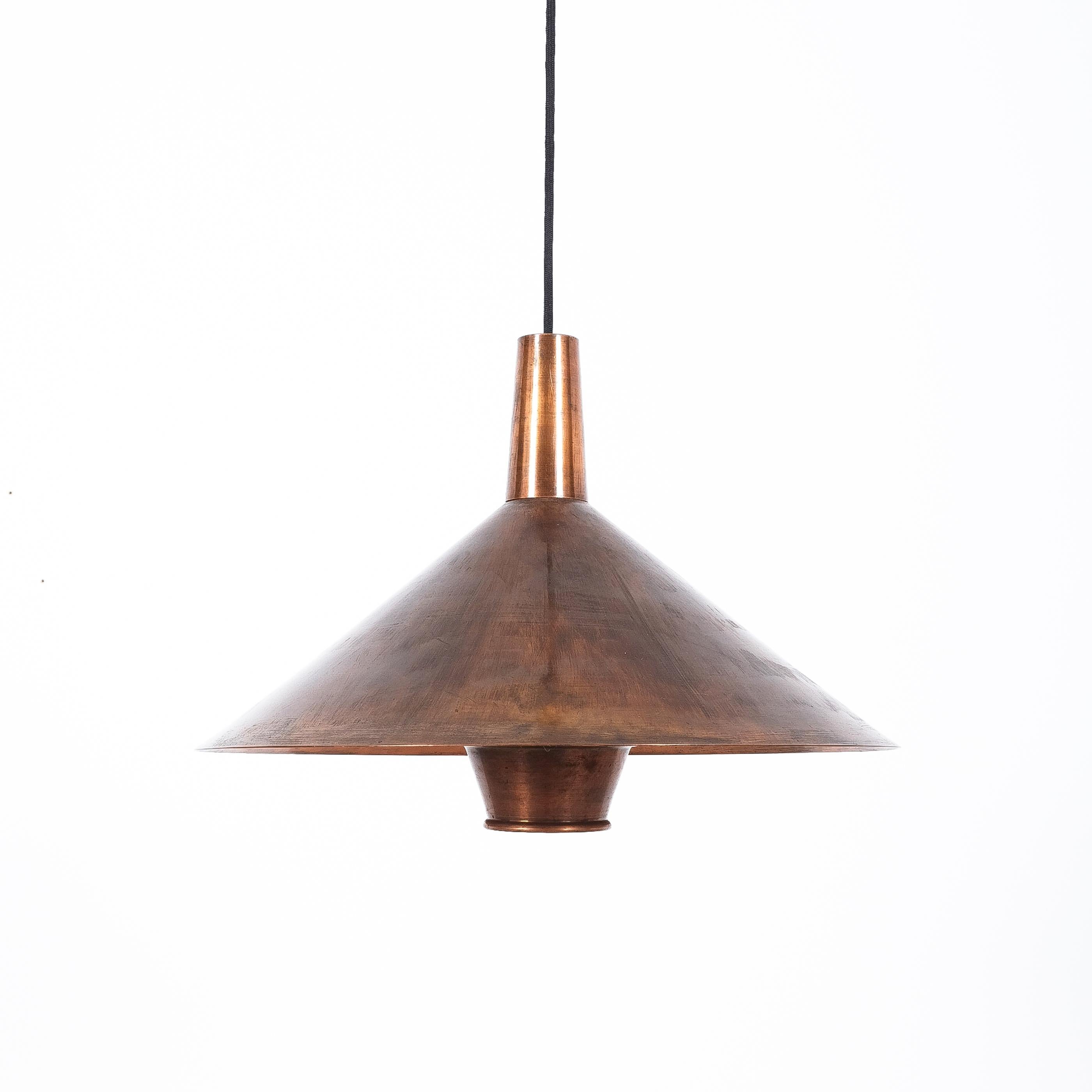 Pendant Lamp Denmark Copper Cone Head, 1960 In Good Condition In Vienna, AT