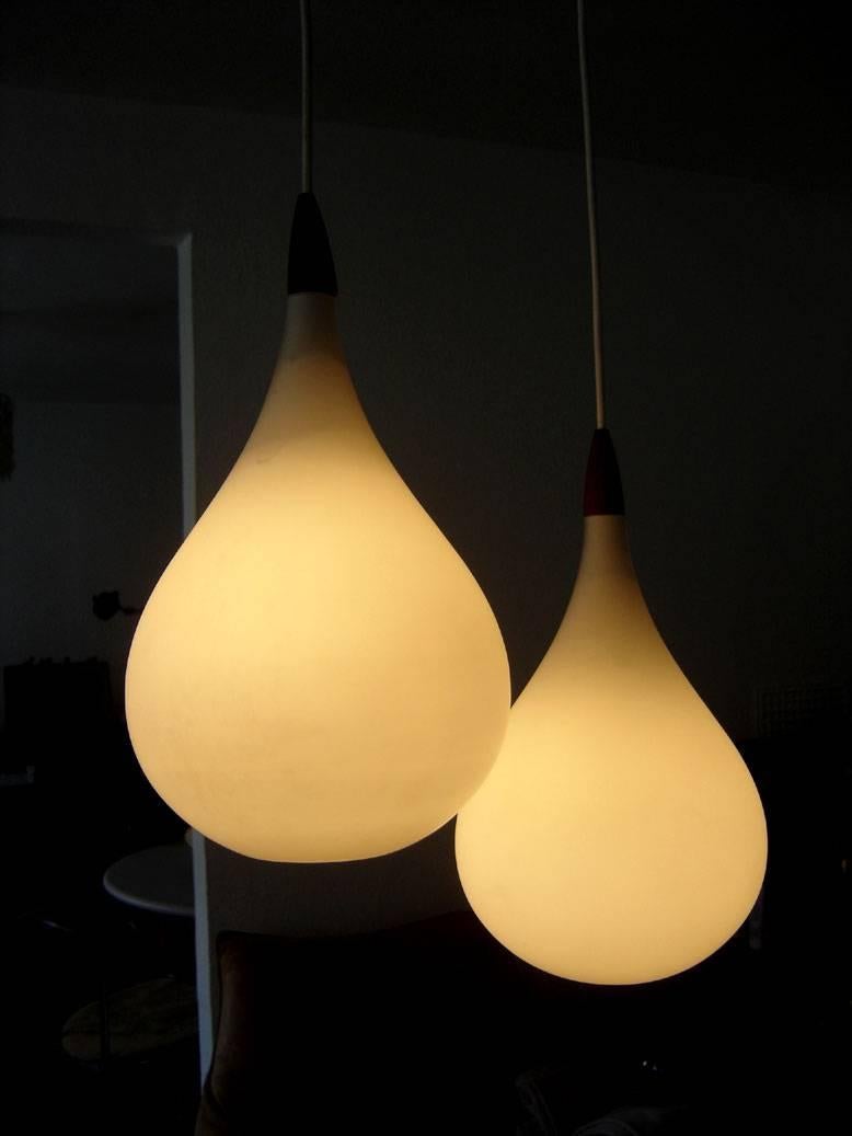 Swedish Elegant Pendant Lamp Drop by Uno & Östen Kristiansson for Luxus Vittsjö Sweden For Sale
