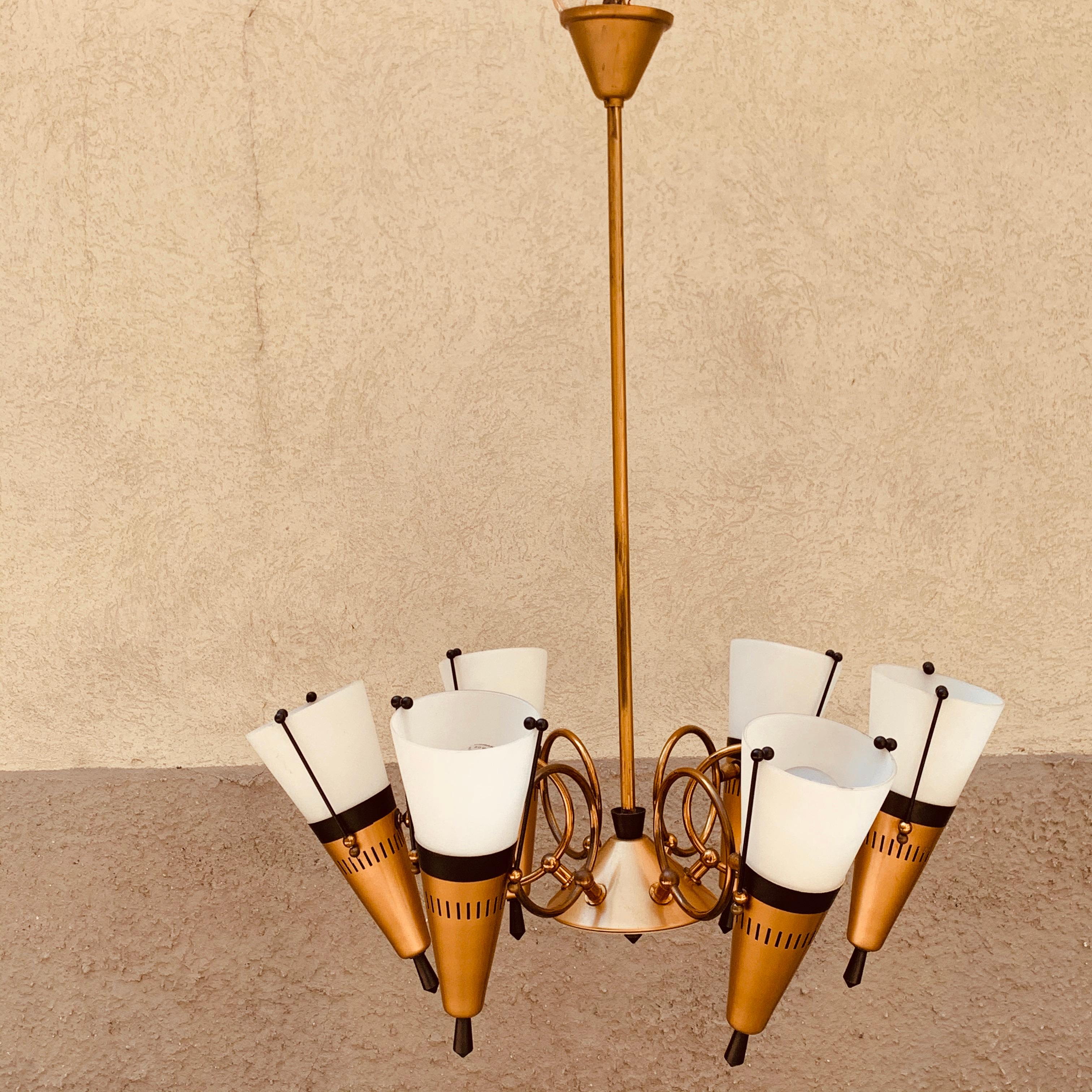 Pendant Lamp from Lamperti, 1950s In Good Condition For Sale In Milano, IT