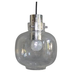 Pendant Lamp - Glass-Chrome, Made by Glashütte Limburg, 1970s