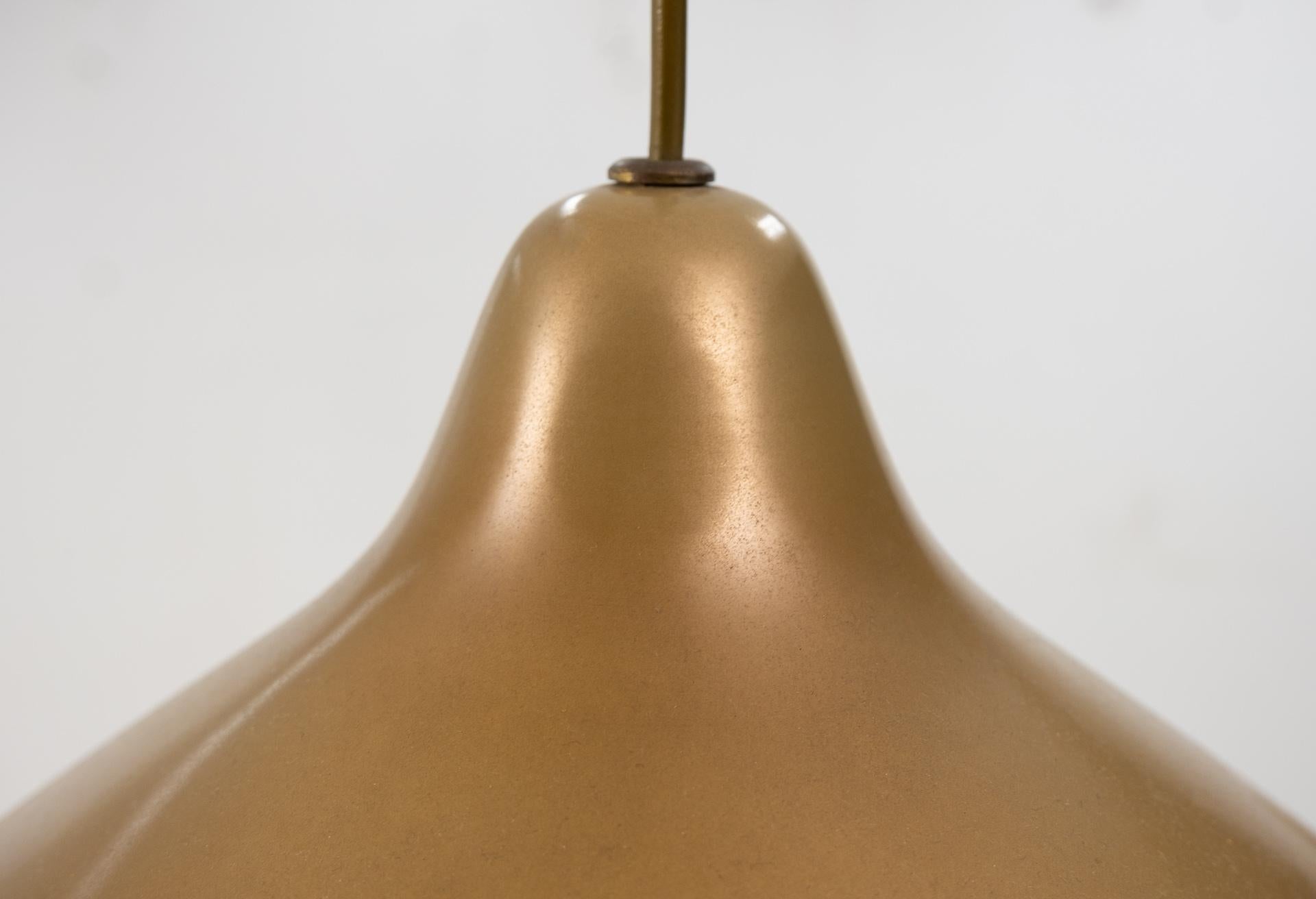Mid-Century Modern Pendant Lamp Gold Color Lisa Johansson Pape, 1950s