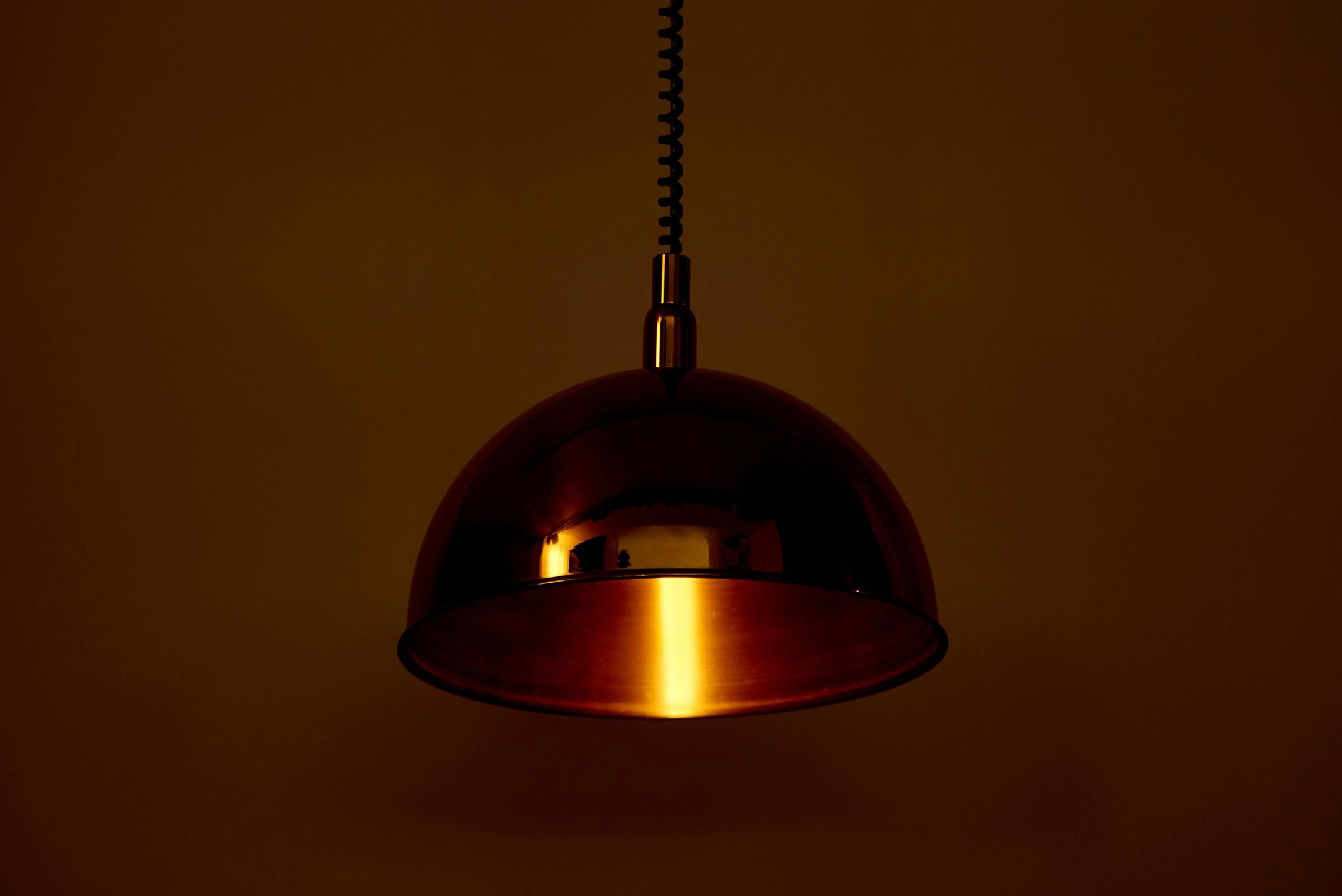 Pendant Lamp in Brass by Florian Schulz, Germany, 1970s For Sale 5