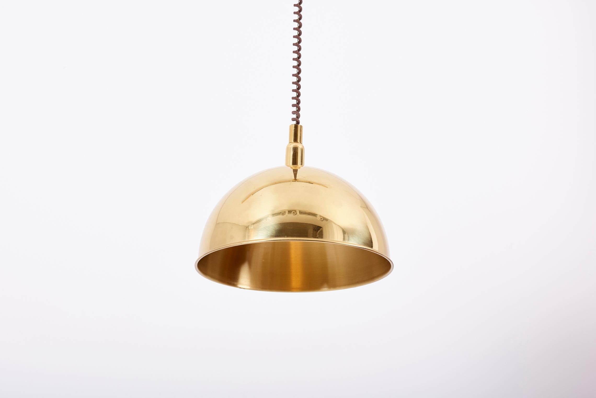 Pendant Lamp in Brass by Florian Schulz, Germany, 1970s For Sale 6