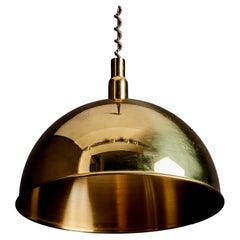 Pendant Lamp in Brass by Florian Schulz, Germany, 1970s