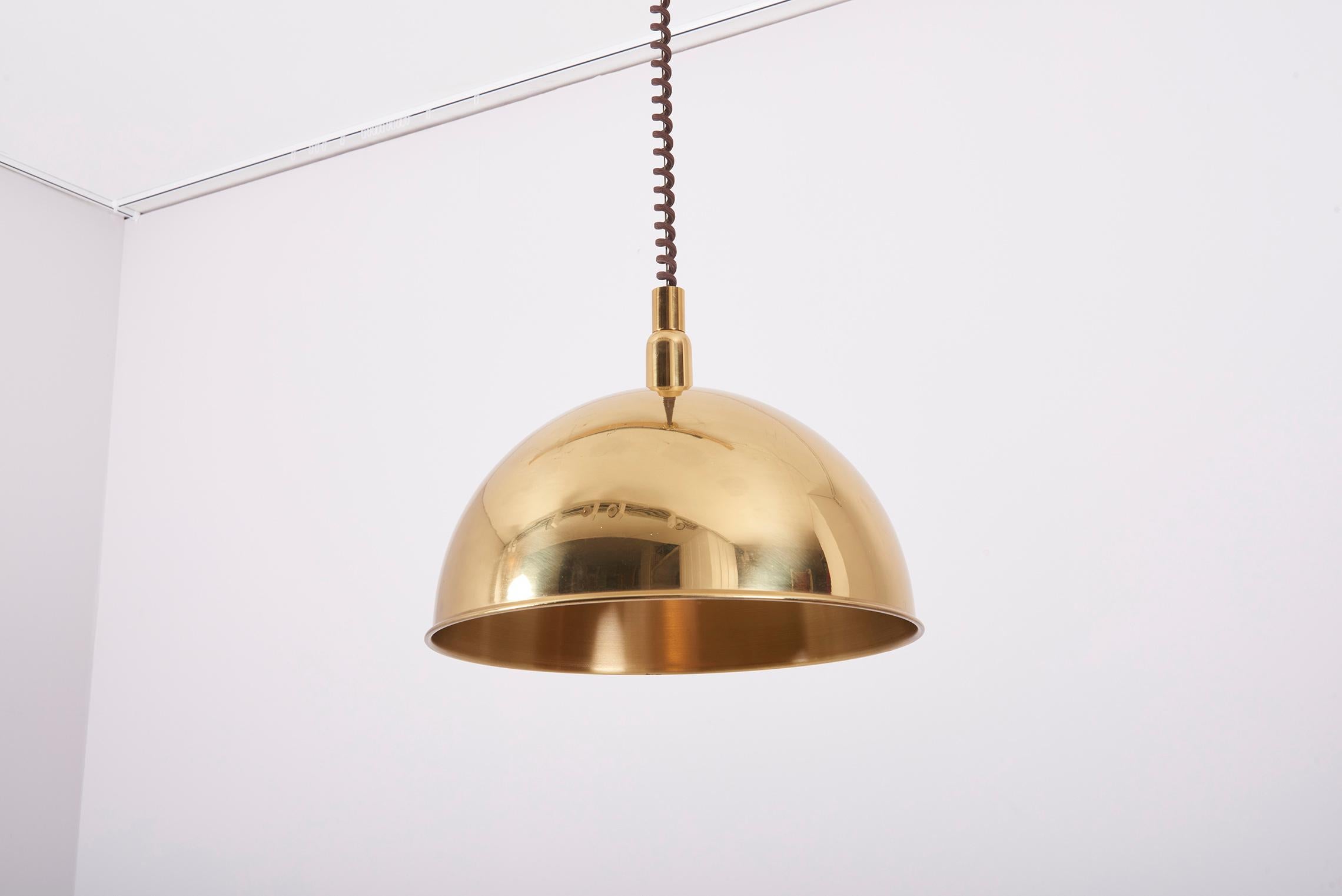 Pendant Lamp in Brass by Florian Schulz, Germany, 1970s For Sale 2