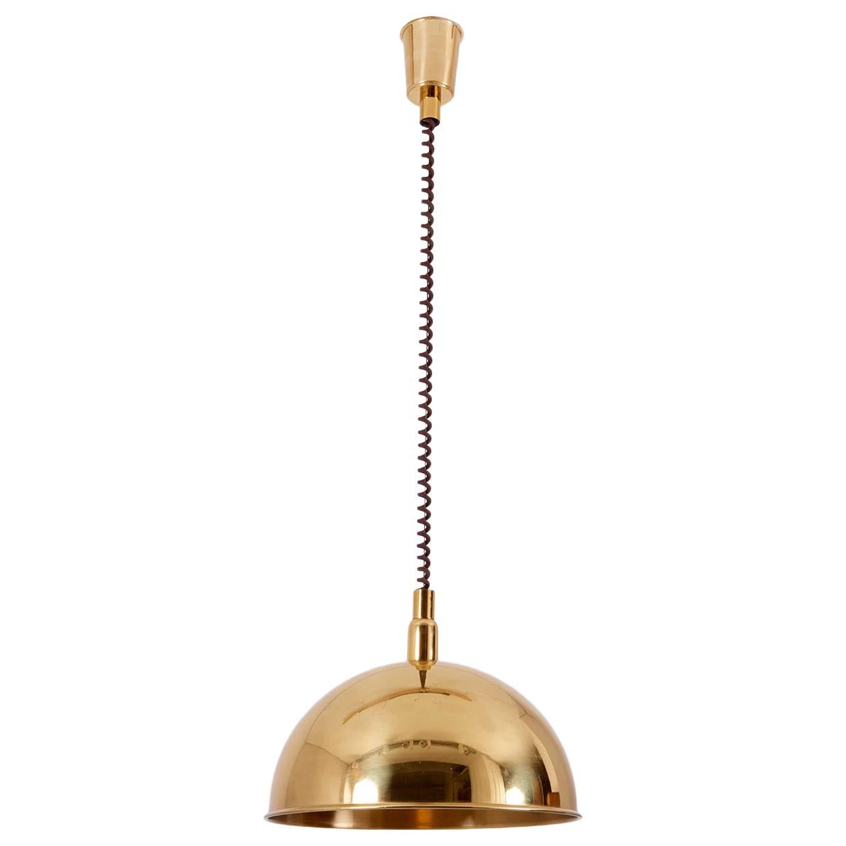 Pendant Lamp in Brass by Florian Schulz, Germany, 1970s