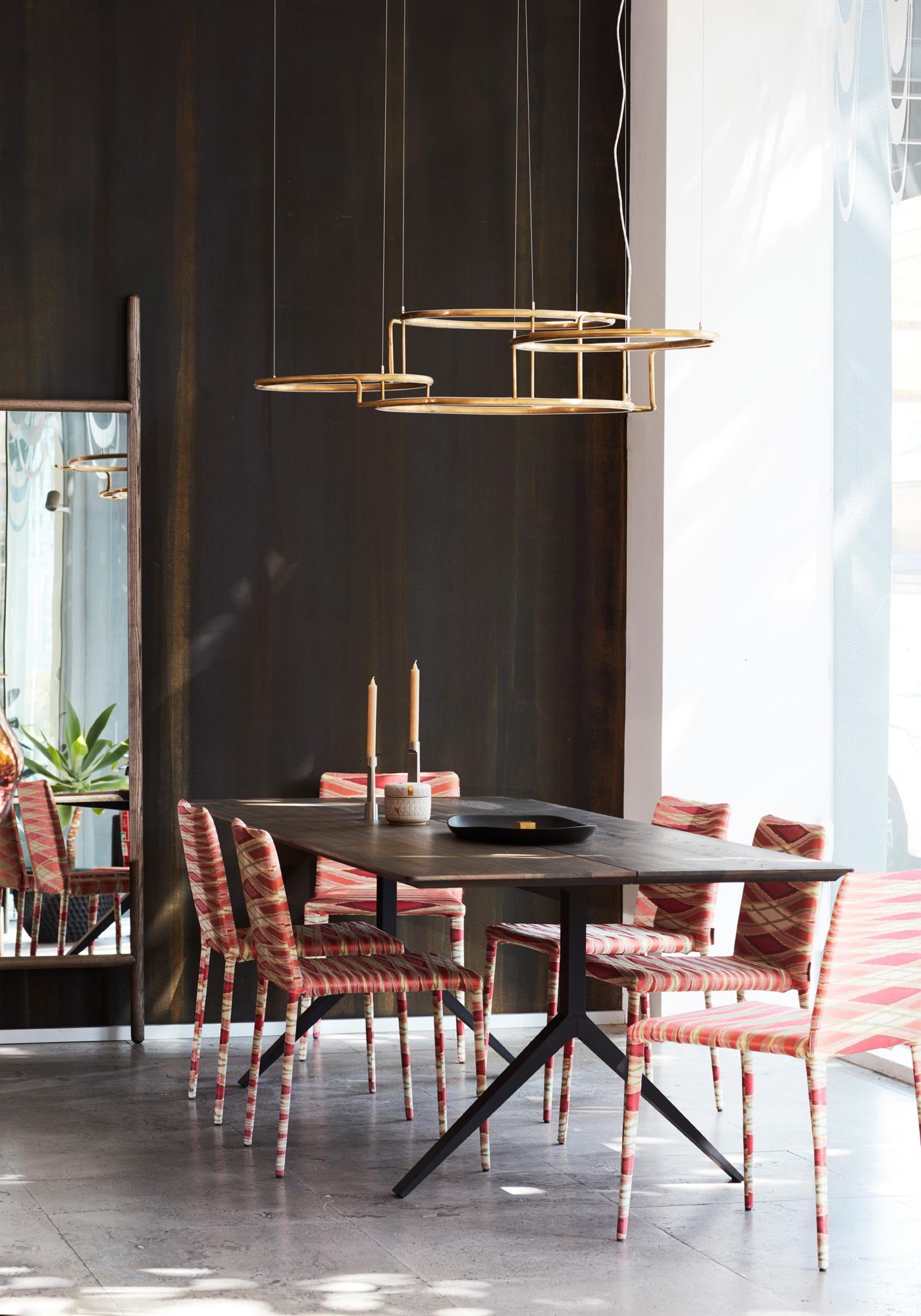 Pendant Lamp in Natural Brass and Led Incorporated, French Contemporary Lighting In New Condition For Sale In Paris, FR
